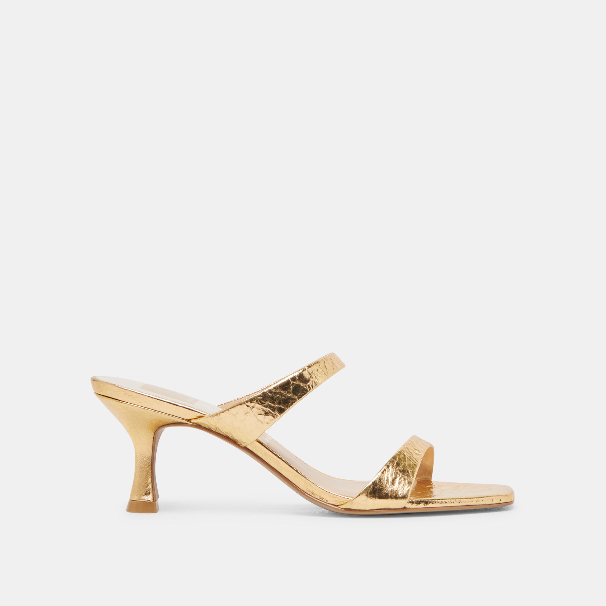 GENORA Women's Gold Distressed Leather Heels - Stylish High Heel Pumps for Parties, Weddings & Evening Events