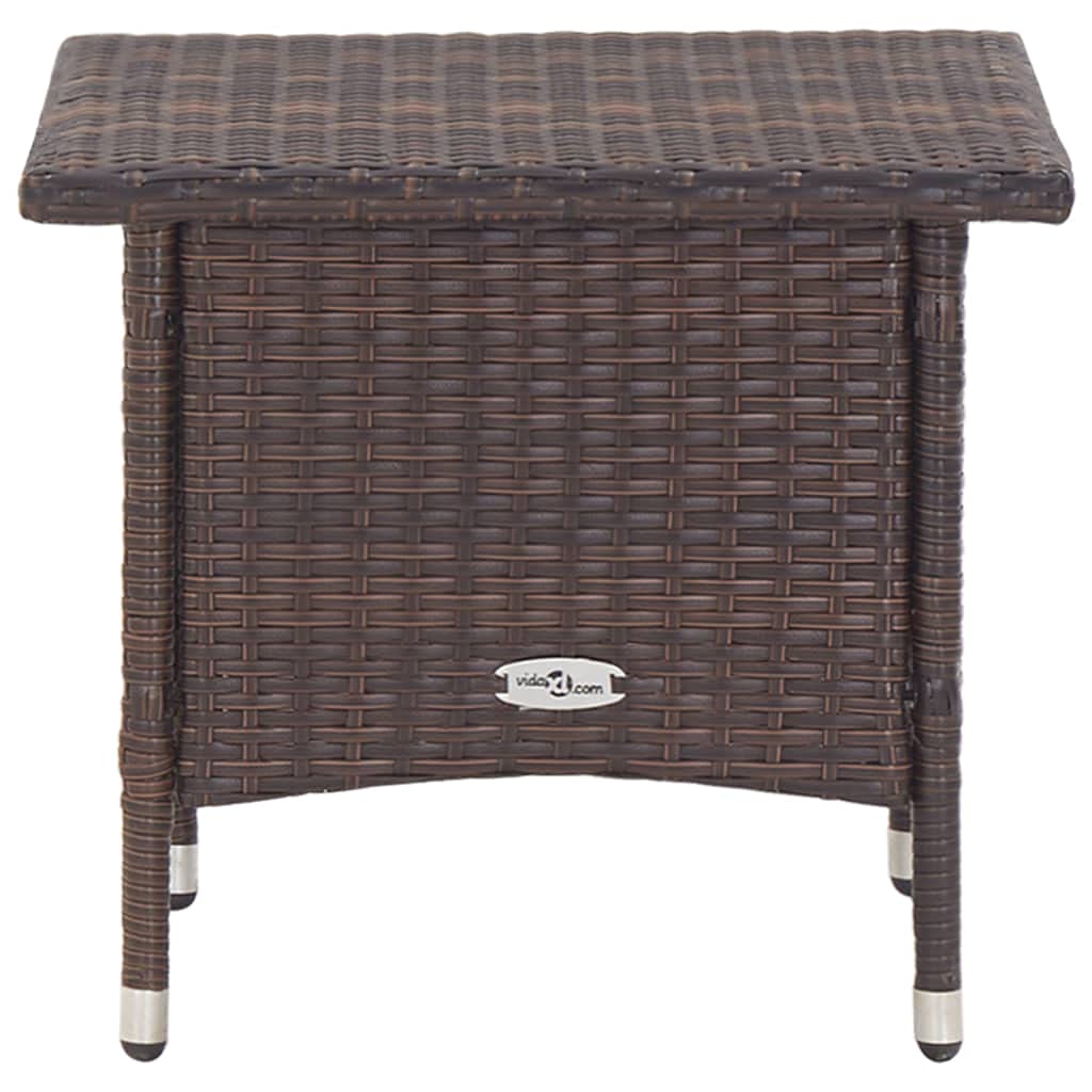 Brown Poly Rattan Coffee Table 19.7