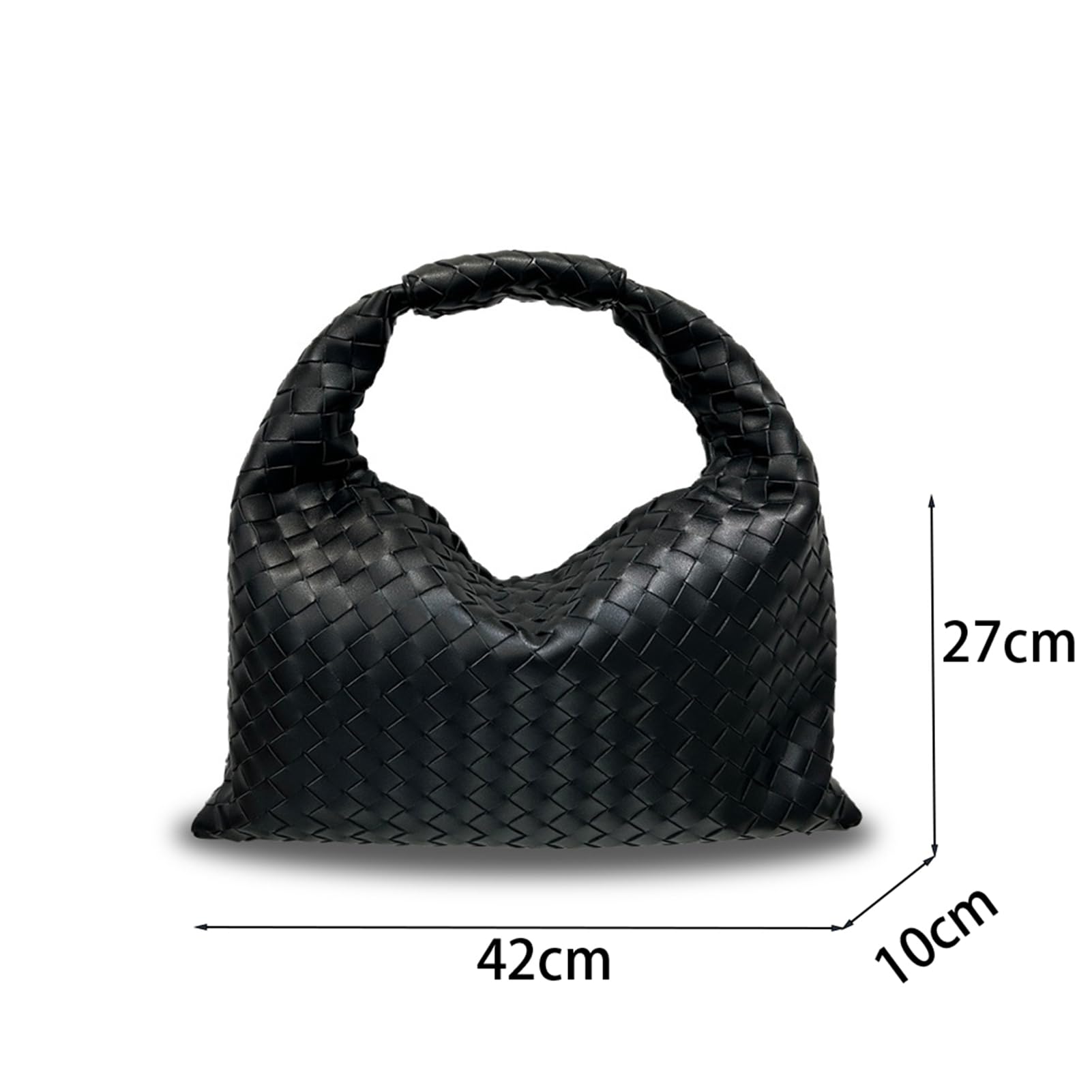 Stylish Woven Leather Handbags for Women - Genuine Leather Tote & Top Handle Purse for Work, Shopping & Travel | Durable & Fashionable Everyday Bag