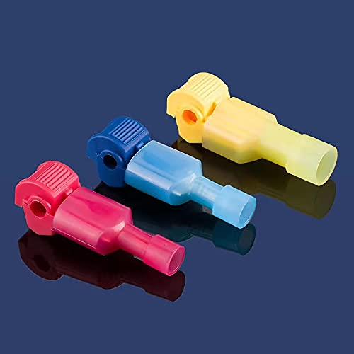Vrupin 280 PCS T Tap Wire Connectors - Blue 18-14AWG Waterproof Automotive Wire Terminals, Self-Stripping Quick Disconnect T Splice Connectors Kit for Car Audio, LED Lights & Electrical Wiring