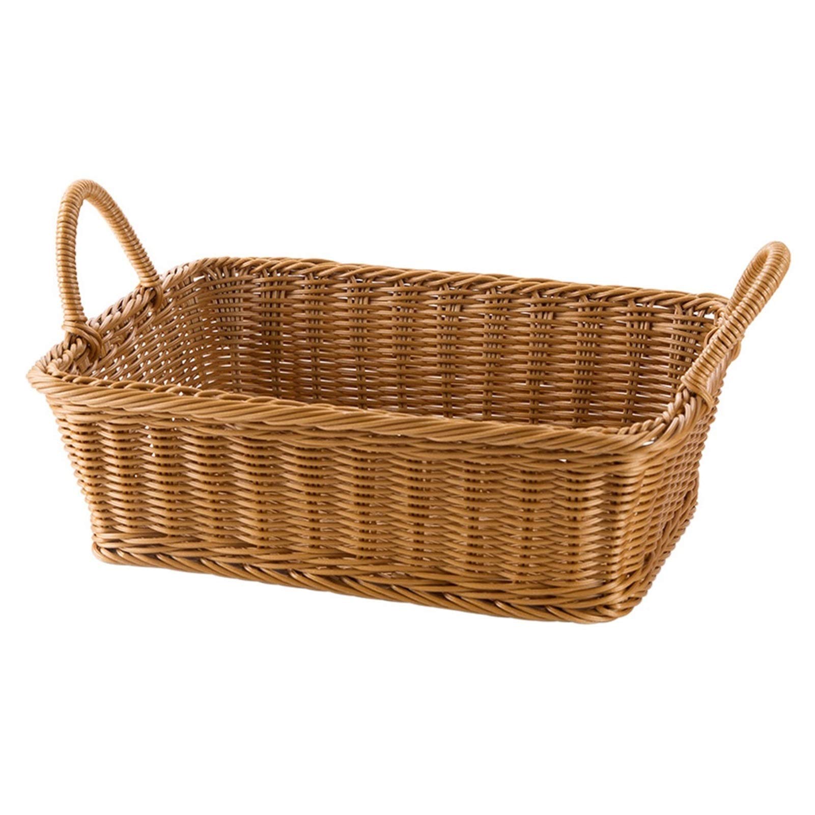 Handmade Rattan Woven Storage Basket - Natural Bathroom Organizer & Desktop Decorative Bin for Towels, Toiletries, Office Supplies (Size C) - Perfect for Home, Spa, and Office Organization