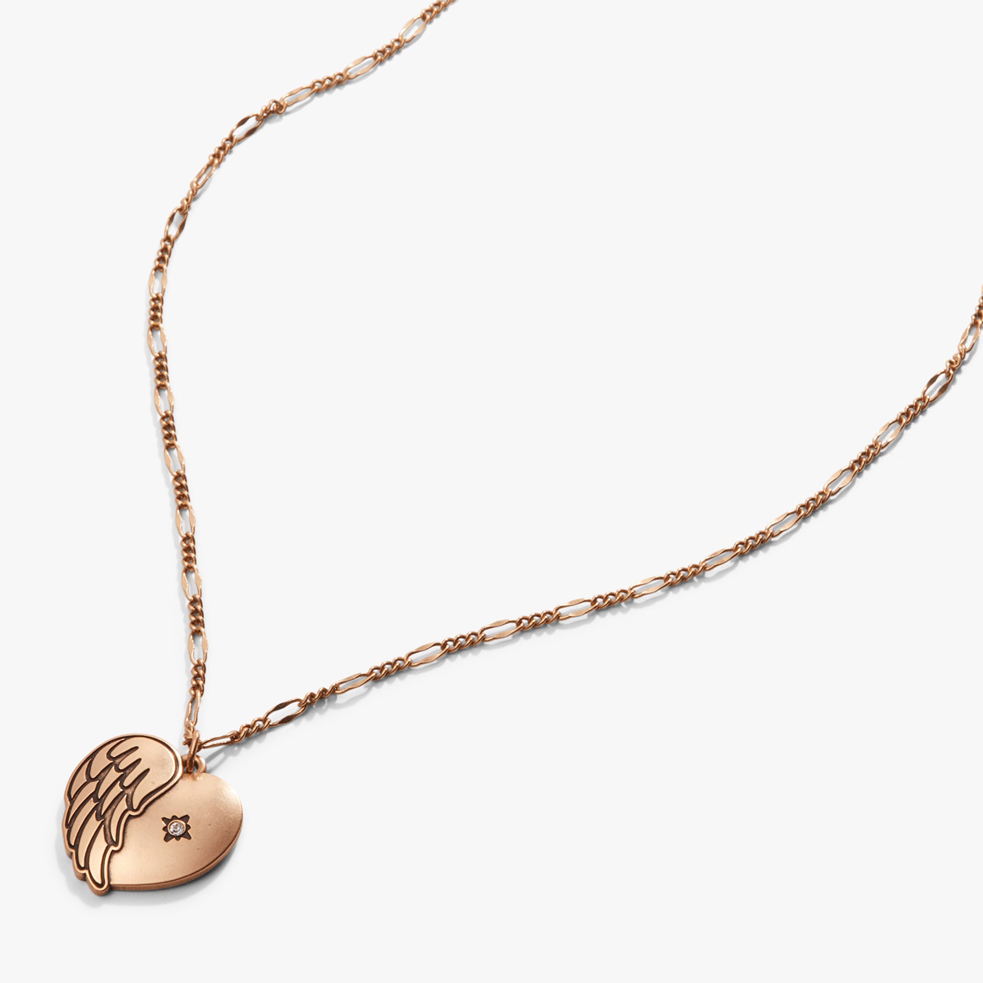 Family Forever Angel Wing Heart Pendant Necklace - Sterling Silver Love Jewelry Gift for Mom, Wife, Daughter | Perfect for Valentine's Day, Anniversary & Special Occasions
