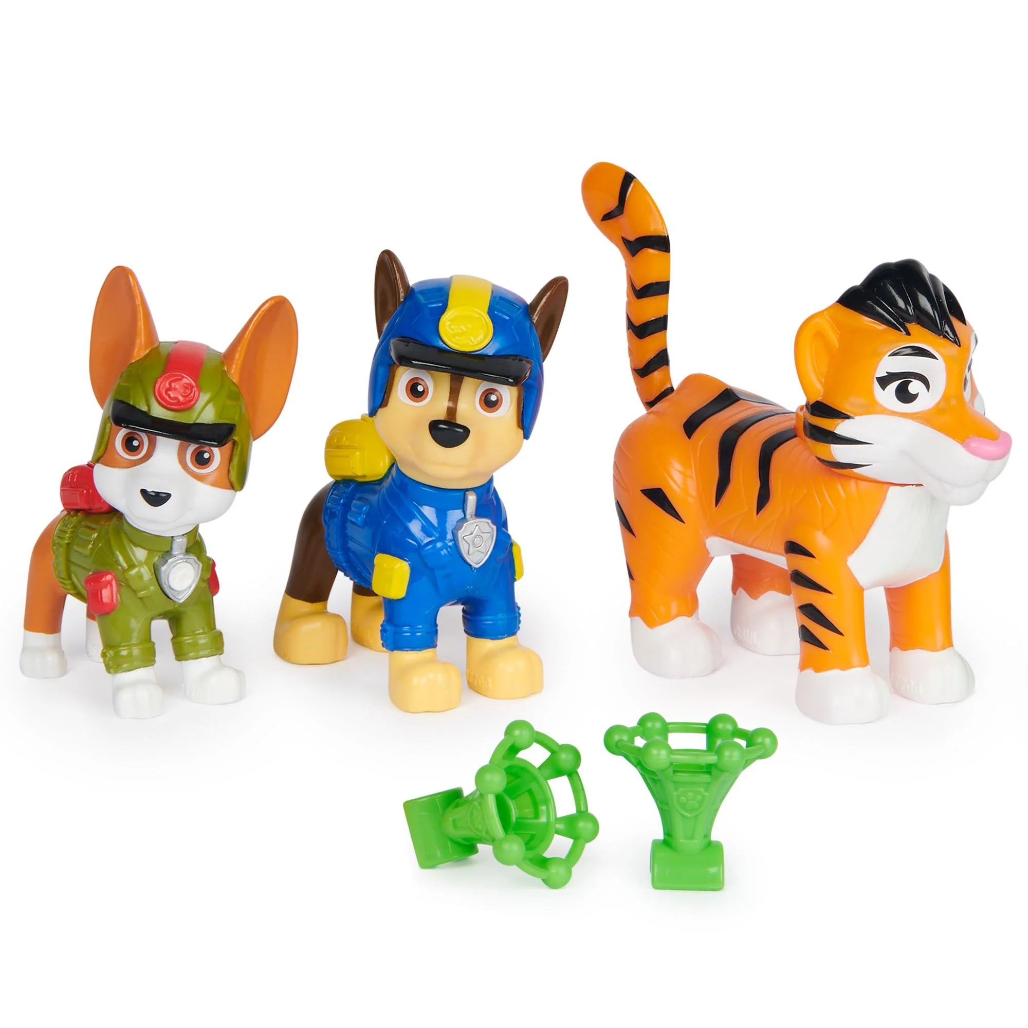 PAW PATROL Jungle Hero Pups Action Figure Set - Chase, Tracker & Tiger - Kids' Toy Gift for Birthday & Playtime Adventures