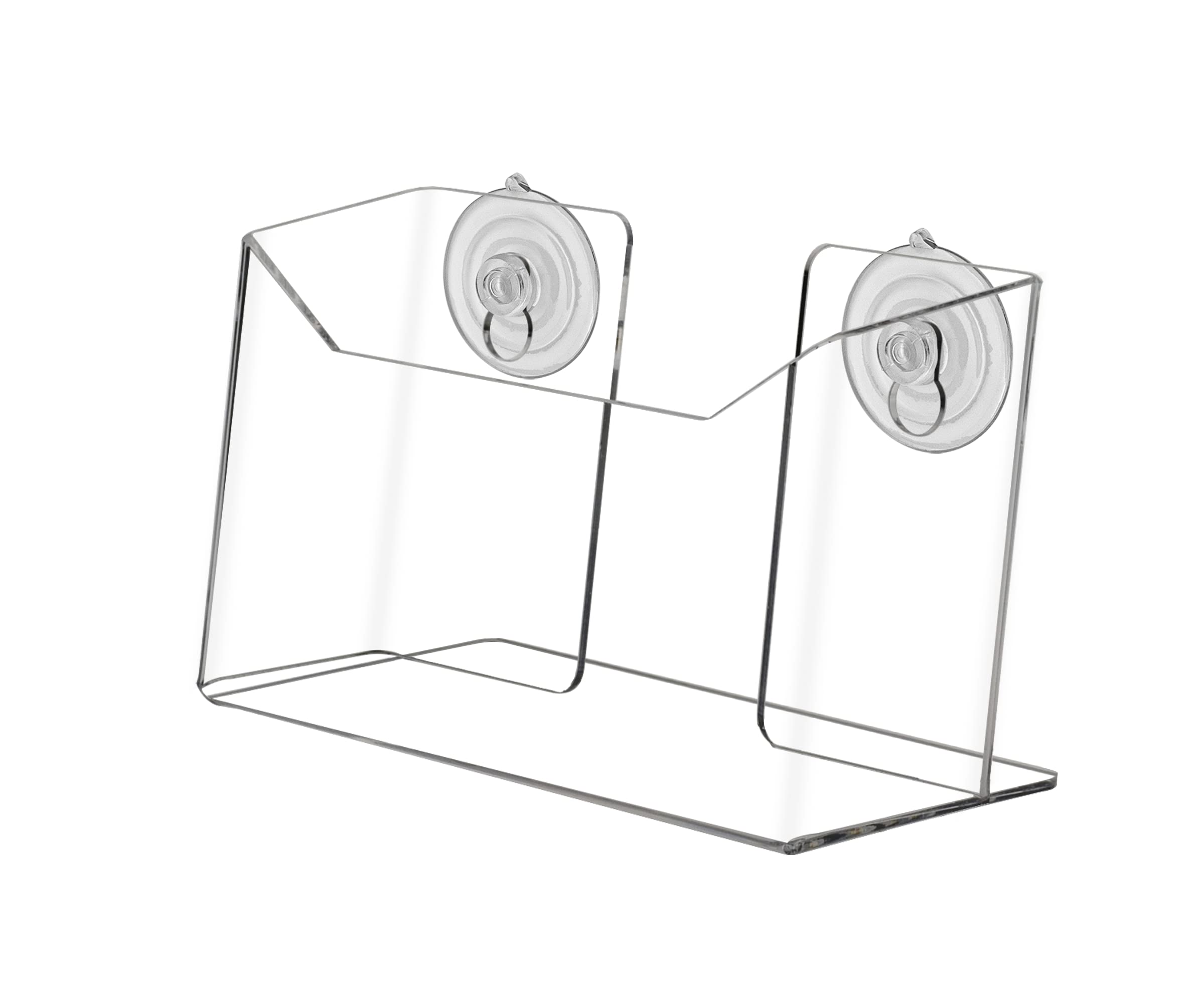 Clear Acrylic Suction Cup Postcard Holders - Pack of 9 Wall-Mounted Marketing Display Racks for 6