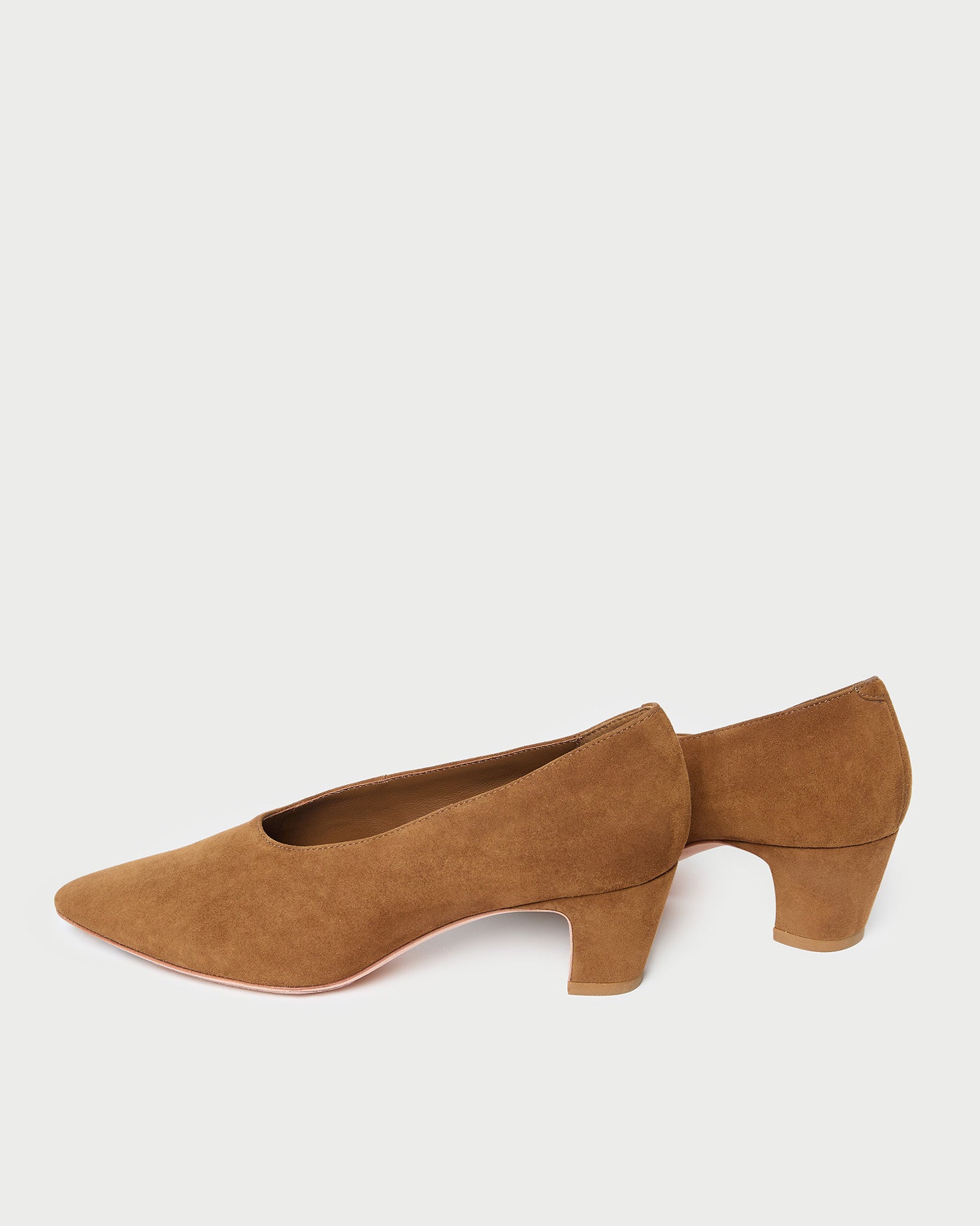 Maeve Cacao Suede Low Heel Pumps - Women's Comfortable Casual Shoes for Office, Party & Everyday Wear