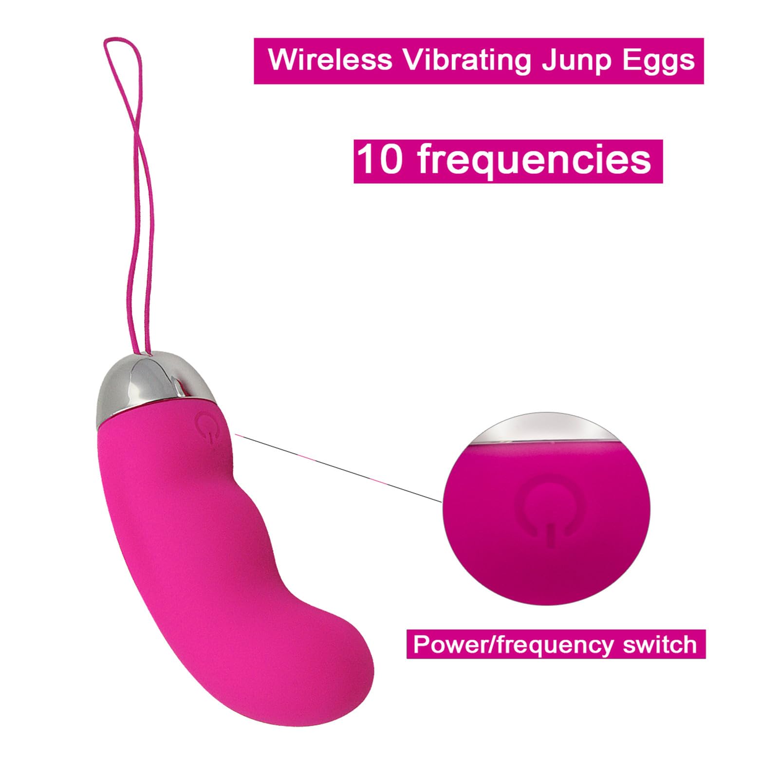 10-Speed Vibrating Finger Massager - Pink Remote Control Egg Toy for Couples & Solo Play - Perfect for Sensual Massage, Stress Relief & Intimate Fun
