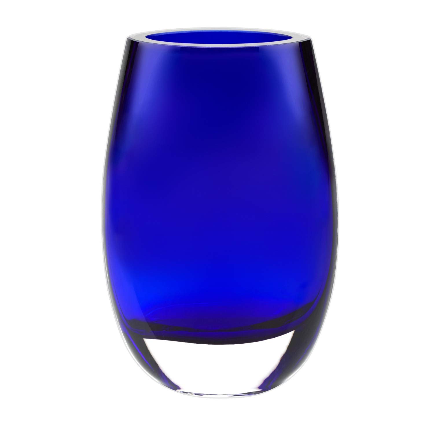 European Hand-Blown Crystal Centerpiece Flower Vase - 7.5
