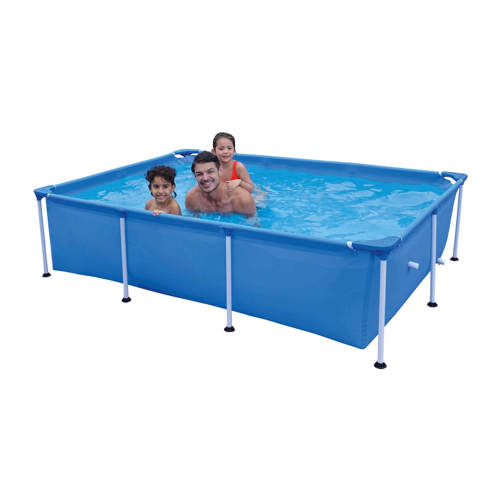DIMAR GARDEN Above Ground Swimming Pool for Kids & Adults - 8.5ft x 6ft x 26in Outdoor Rectangular Steel Frame Backyard Pool - Perfect for Family Fun, Summer Parties & Lawn Relaxation