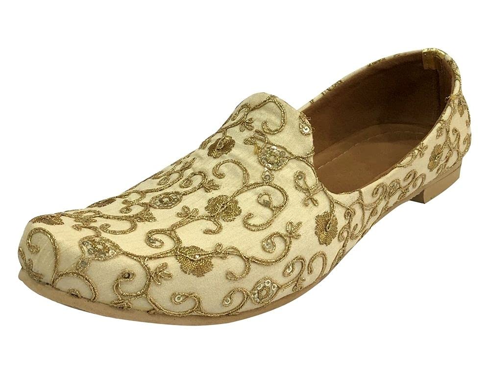 Authentic Punjabi Jutti for Men | Traditional Mojari Sherwani Shoes | Wedding & Groom Loafers | Slip-On Ethnic Footwear for Jalsa & Special Occasions