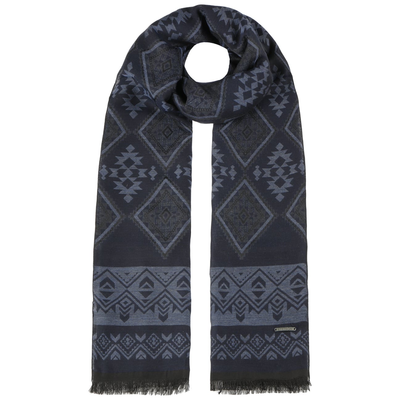 Stetson Jacquard Scarf - Elegant Ethnic Print Fashion Accessory for Women & Men - Perfect for Winter, Fall, Parties & Gift Giving