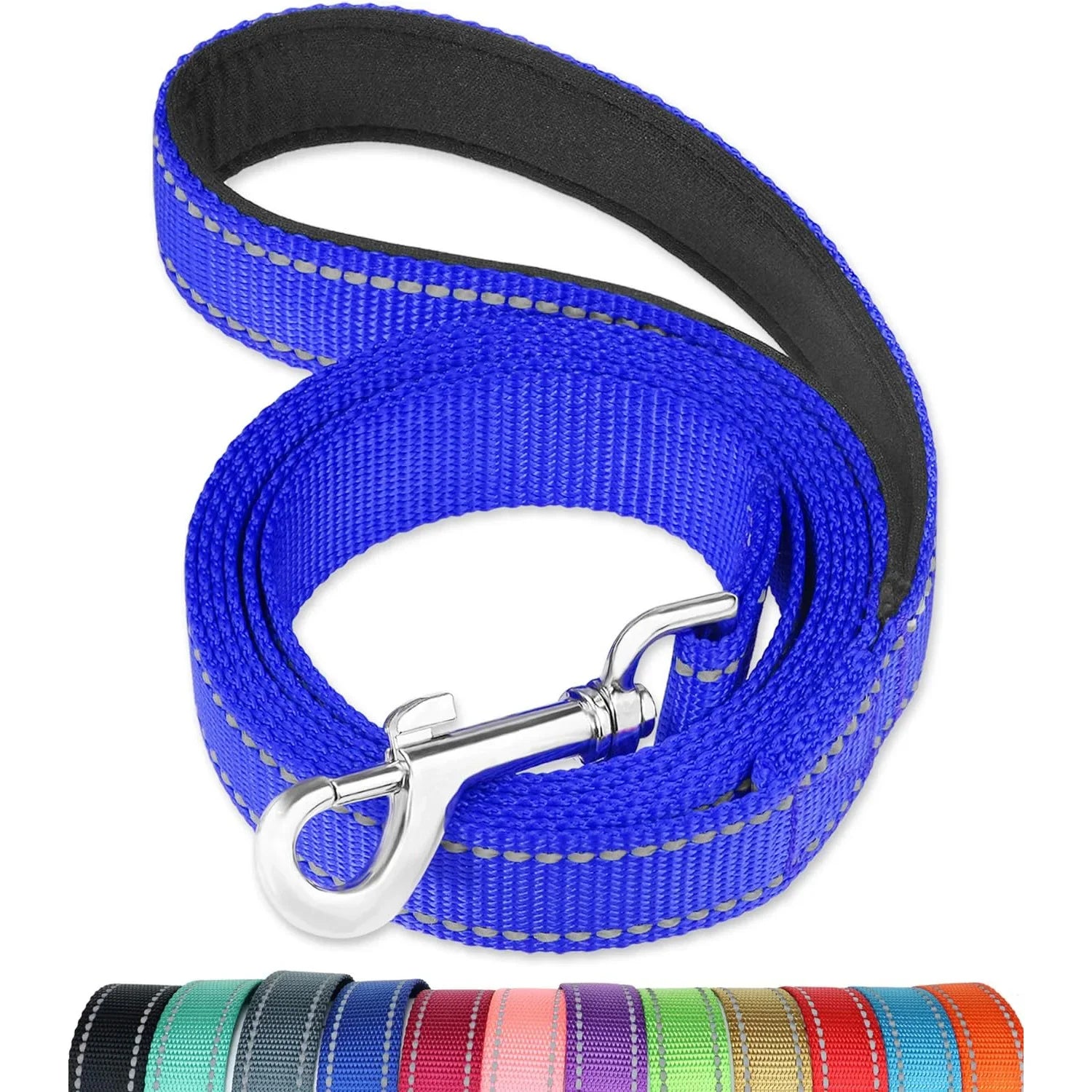 Reflective Dog Leash with Soft Padded Handle - Safe & Comfortable Walking Accessory for Small & Medium Dogs - Perfect for Night Walks, Jogging, and Outdoor Adventures