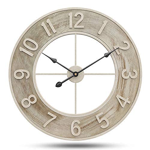 23 Inch Large Outdoor Garden Wall Clock - Retro Open Face Waterproof Silent Quartz Clock for Patio, Yard & Home Decor - Perfect for Outdoor & Indoor Use in Gardens, Backyards, Porches & Living Rooms