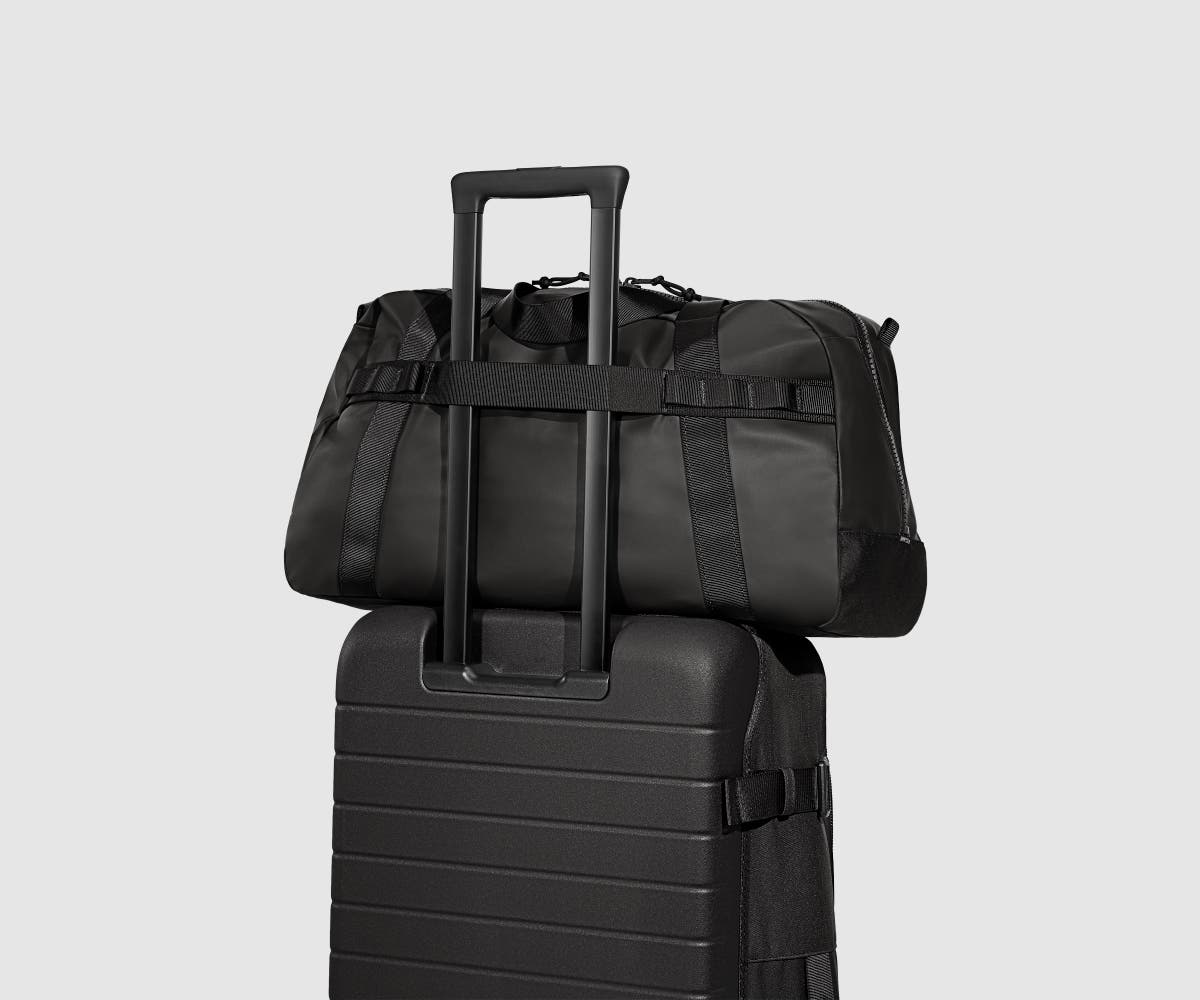 Jet Black Active Duffle 40L - Lightweight Water-Resistant Gym Bag for Travel, Workout & Sports | Perfect for Gym, Business Trips & Weekend Getaways