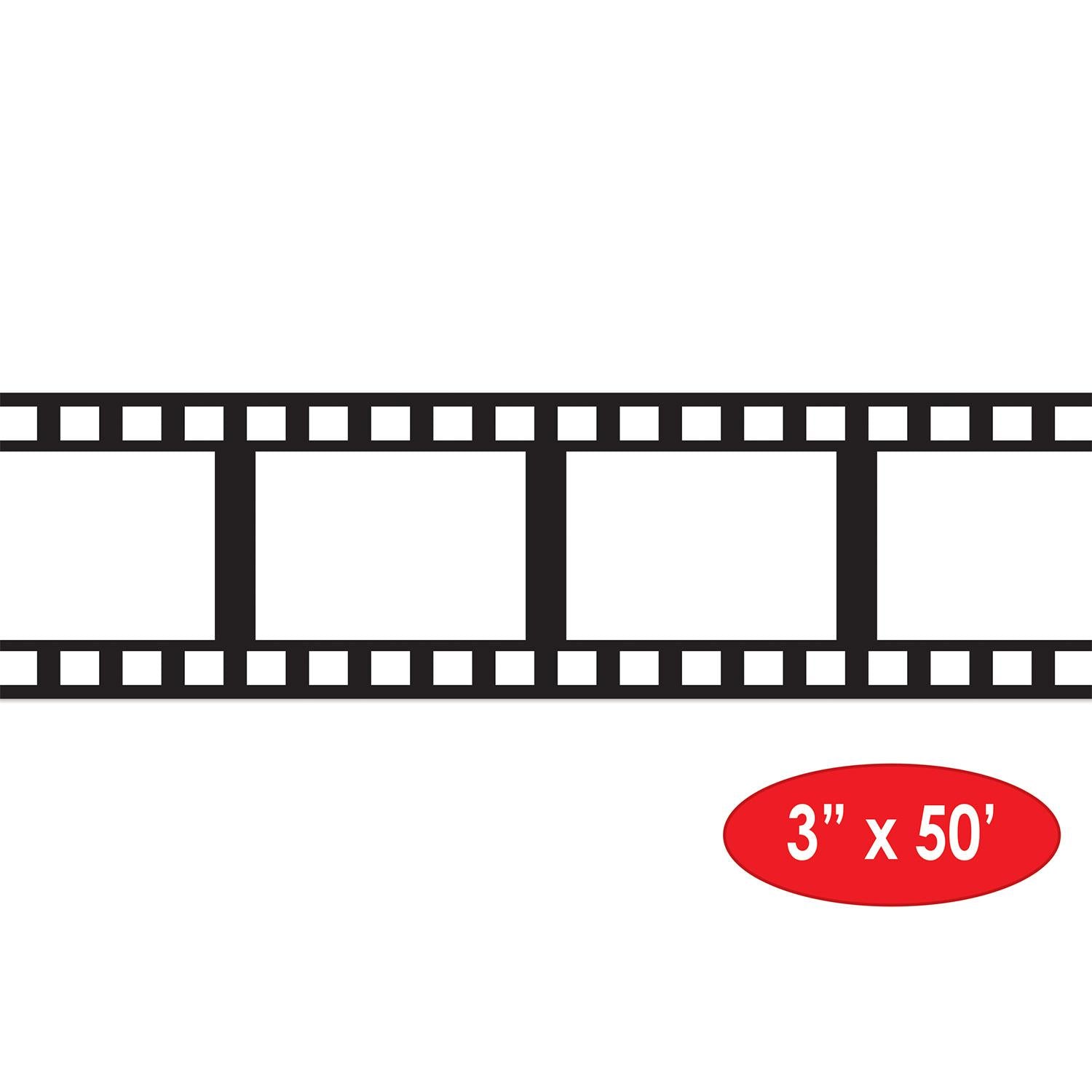 12 Pack Beistle Filmstrip Poly Decorating Material - 50 ft Roll for Party Backdrops, Photo Booth & Event Decorations