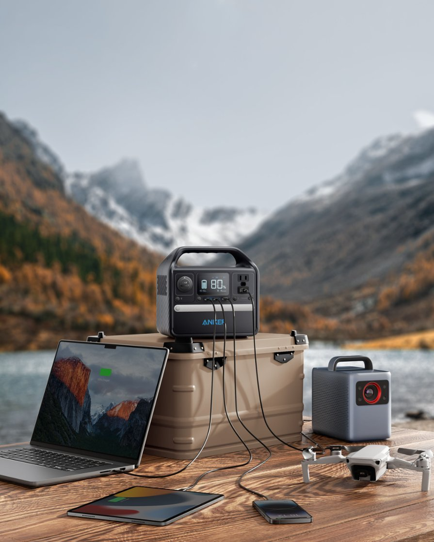 Anker 522 Portable Power Station 299Wh 300W - Compact Solar Generator for Camping, Outdoor Adventures & Emergency Backup Power
