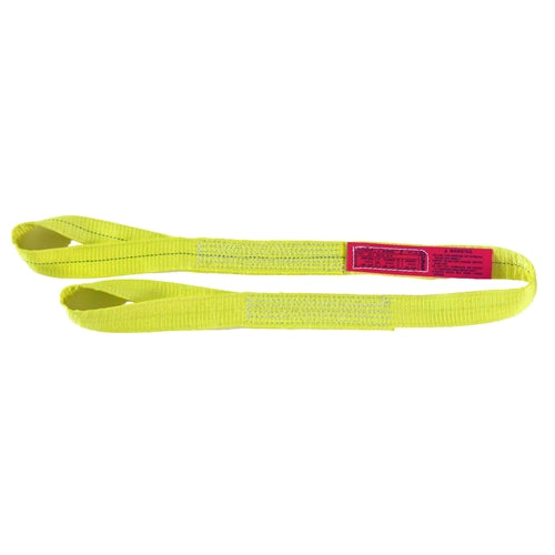 EE1603DTX8 1 Ply Polyester Web Sling - Twisted Eye & Eye Design - 3x8 Feet - Heavy Duty Lifting Straps for Construction, Towing & Industrial Use
