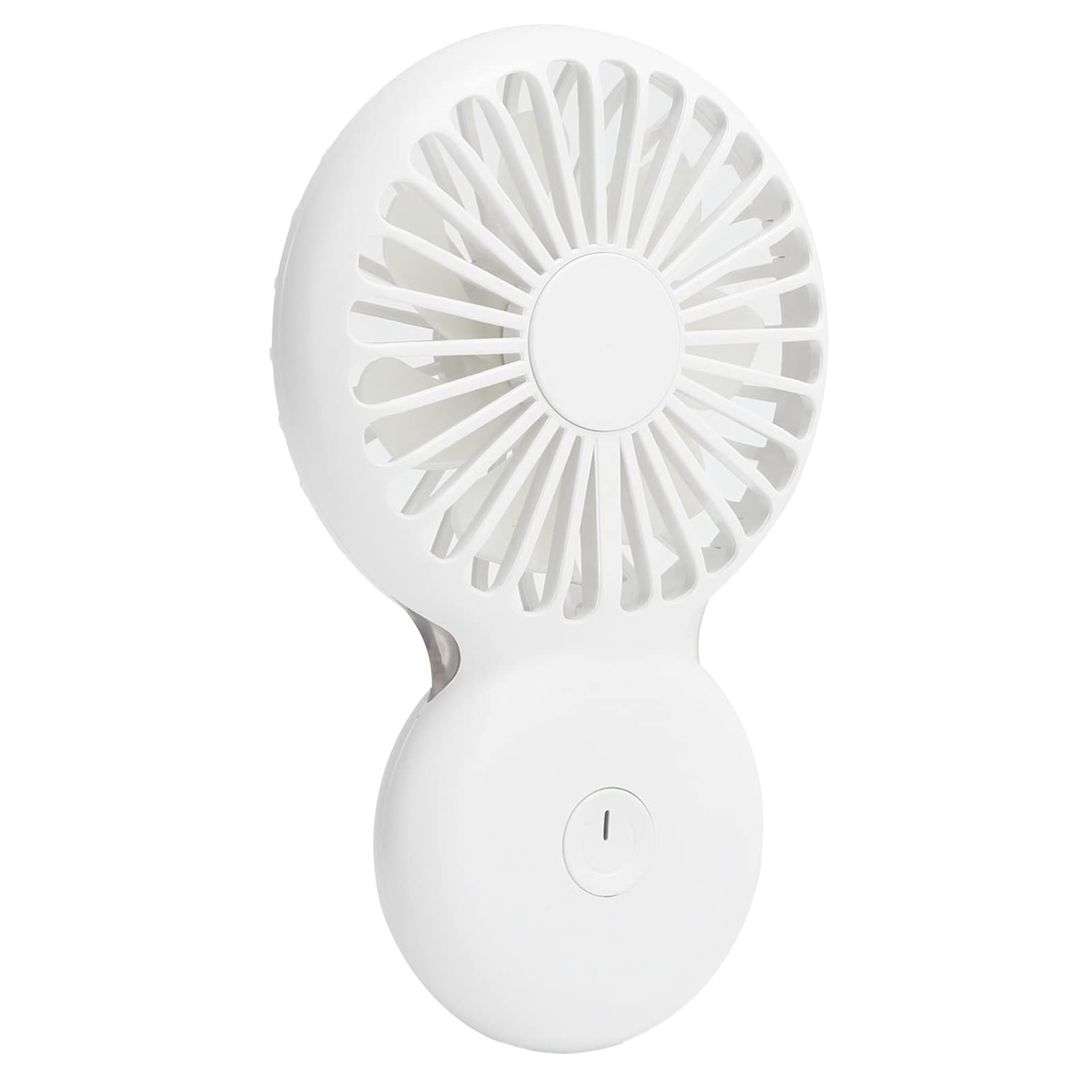 Ultra-Thin Mini USB Desk Fan - Portable & Rechargeable Travel Fan for Office, Outdoor, Camping & Home Use - White Compact Cooling Fan