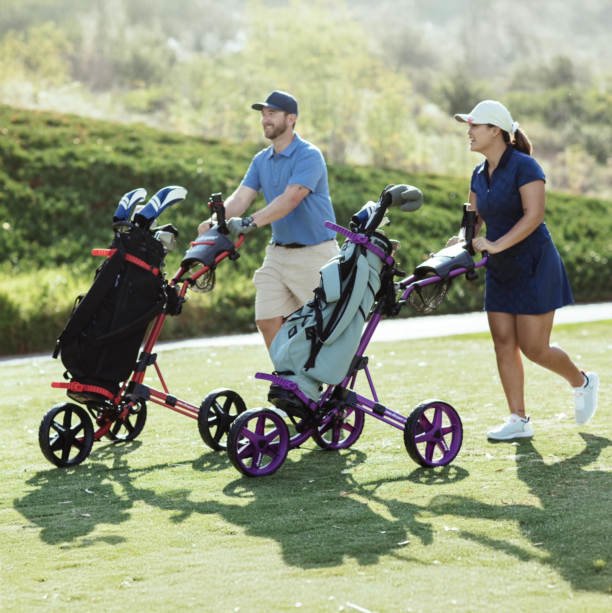 Clicgear Model 4.0 Golf Push Cart - 3-Wheel Foldable Walking Golf Cart for Men & Women | Lightweight & Durable | Perfect for Golf Courses, Driving Range & Outdoor Sports