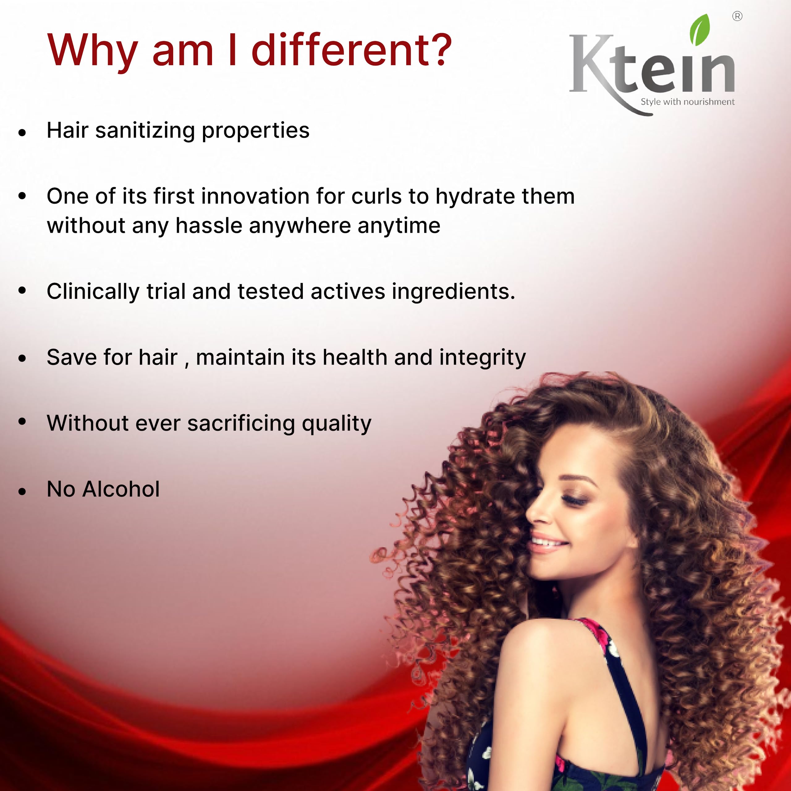Ktein Natural 100% Plant-Based Hair Detox Dry Shampoo Powder for Curly Hair - Vegan & Chemical-Free (25g) | Perfect for Travel, Gym & Oily Hair Refresh