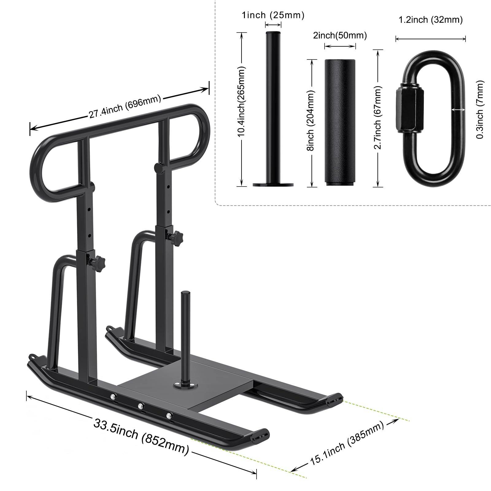 Kipika Heavy-Duty Weight Sled for Strength Training - Speed & Power Fitness Equipment with 1