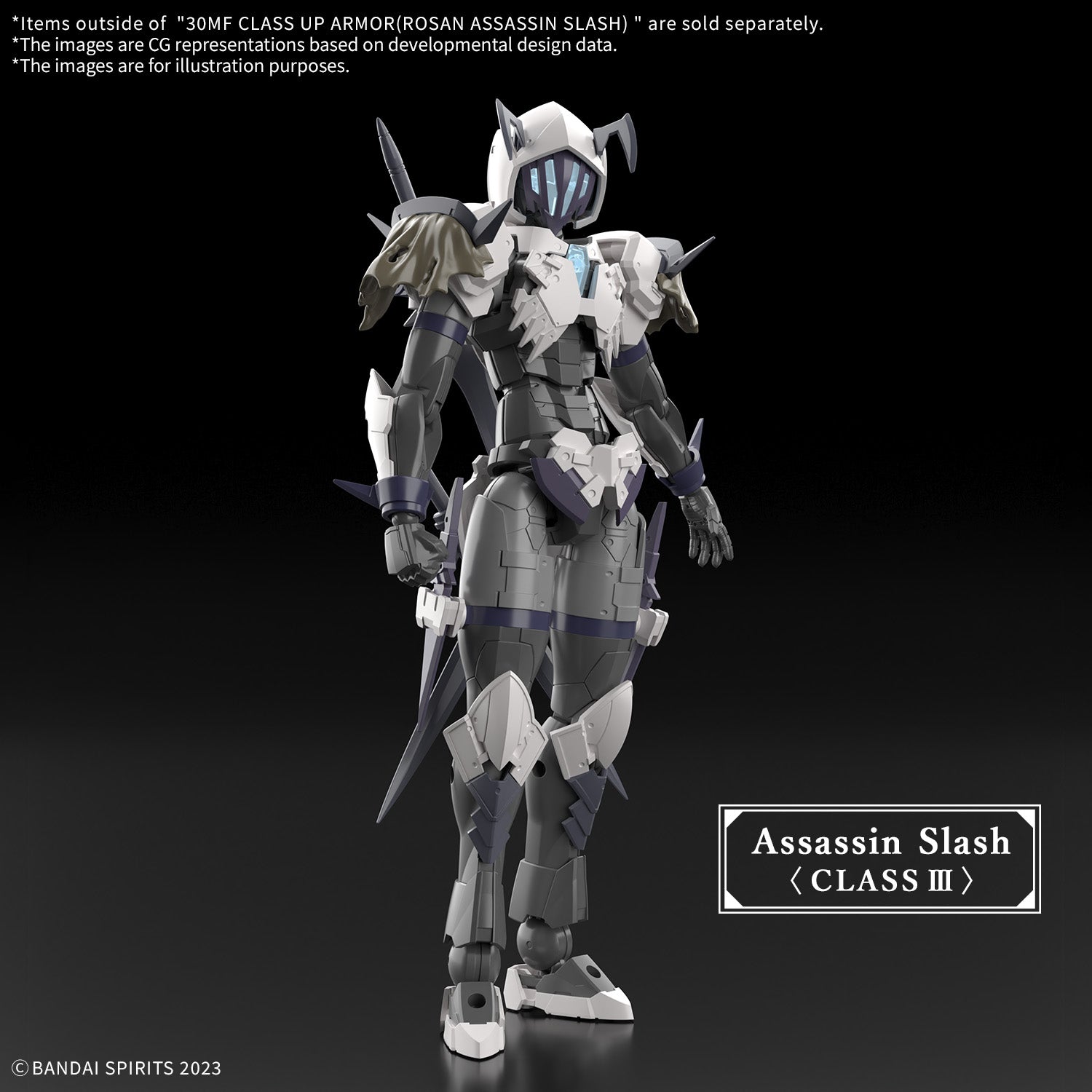 Bandai 30 Minutes Fantasy 30MF A12 1/144 Class Up Armor Rosan Assassin Slash Model Kit - Anime Action Figure for Collectors & Hobbyists | Perfect for Display, Customization & Tabletop Gaming