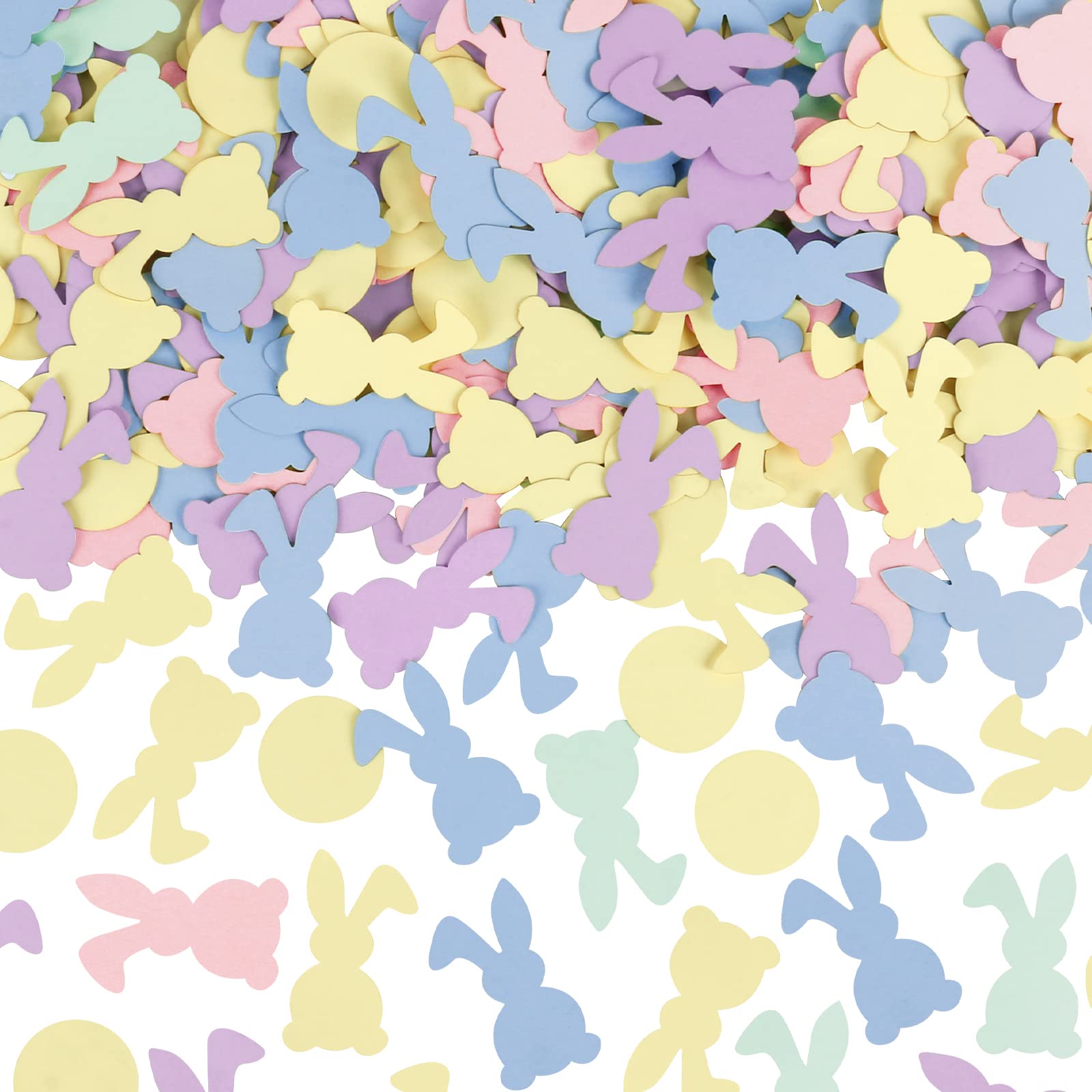 200Pcs Easter Bunny Confetti - Colorful Bunny Shaped Table Scatters for Easter Decorations, Baby Showers & Birthday Parties | Perfect for Party Decor, Table Centerpieces and Photo Backdrops