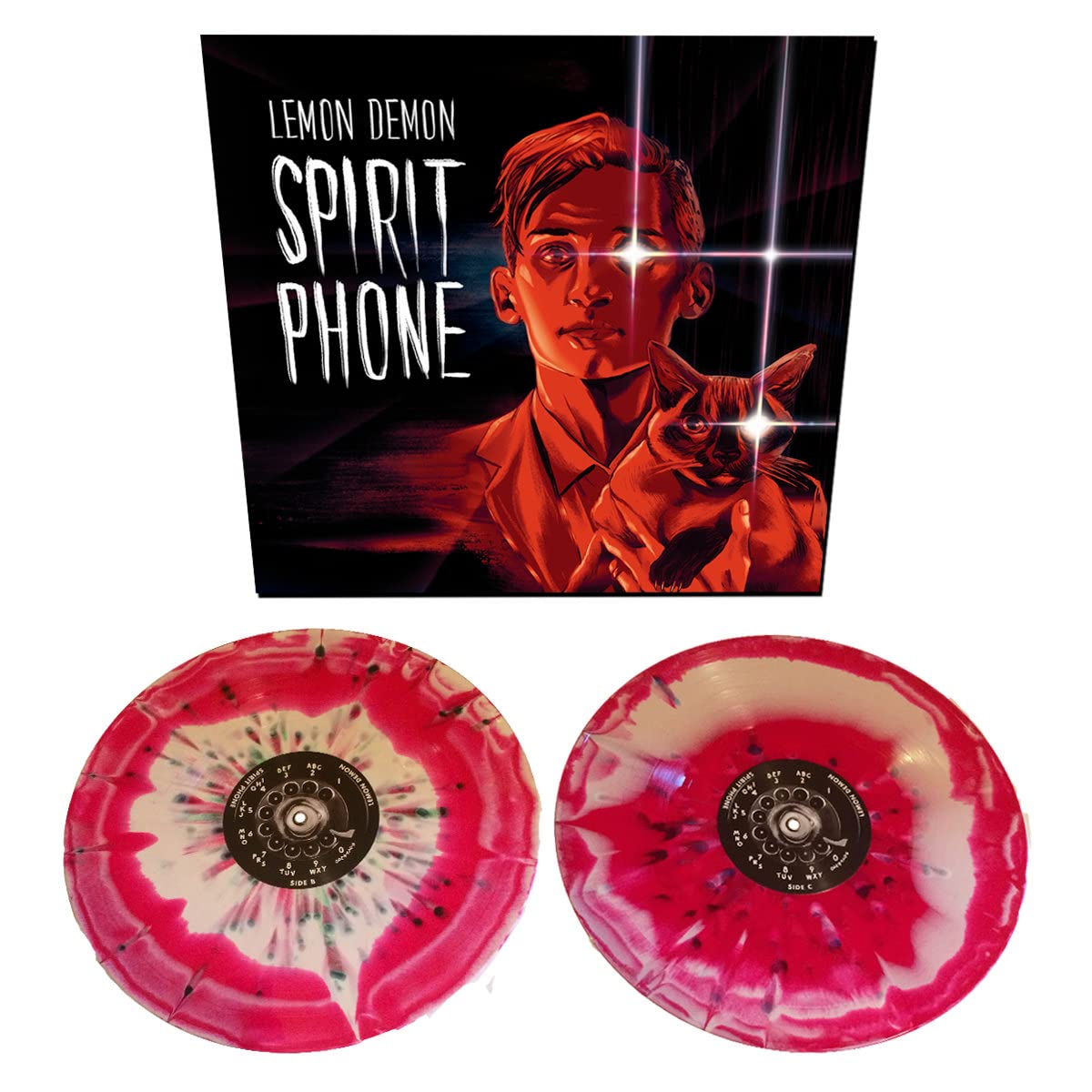 Spirit Phone - Exclusive Limited Edition White & Red Swirl Cadaver Candy Colored Vinyl 2LP (Only 750 Copies Worldwide) - Perfect for Music Collectors & Vinyl Enthusiasts
