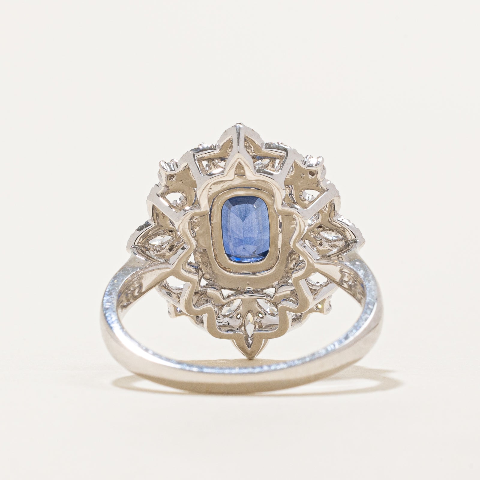 Natural Cornflower Blue Sapphire and Diamond Engagement Ring - 1.29ct Sapphire & 0.73ctw Diamonds - Size 5.75 - Perfect for Proposals, Anniversaries & Special Occasions