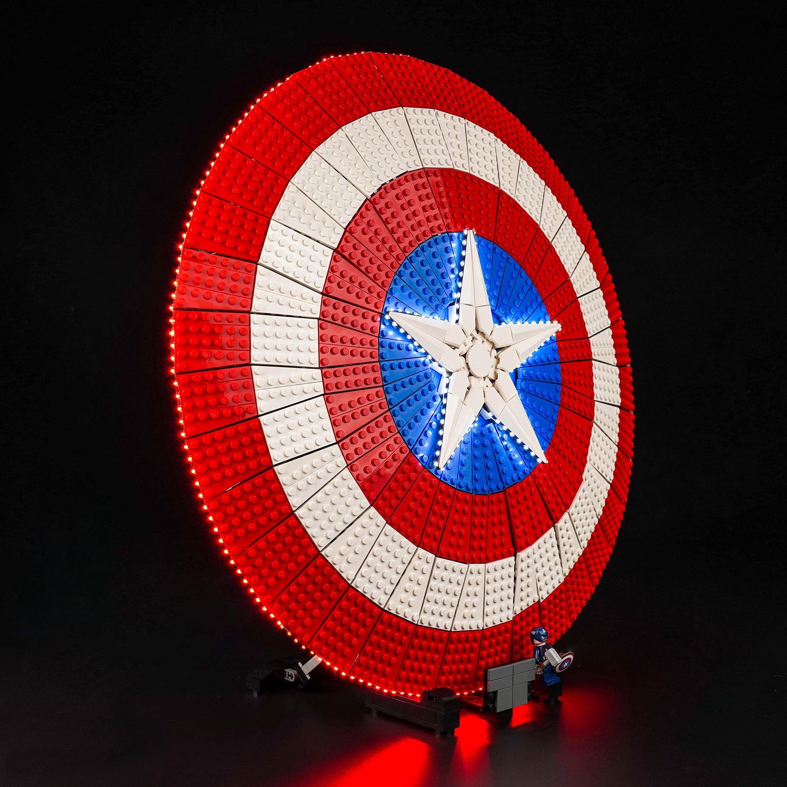LEGO Marvel Captain America's Shield 76262 Building Kit with LED Lights – Superhero Toy for Kids & Collectors | Perfect for Display, Gifts & Role Play