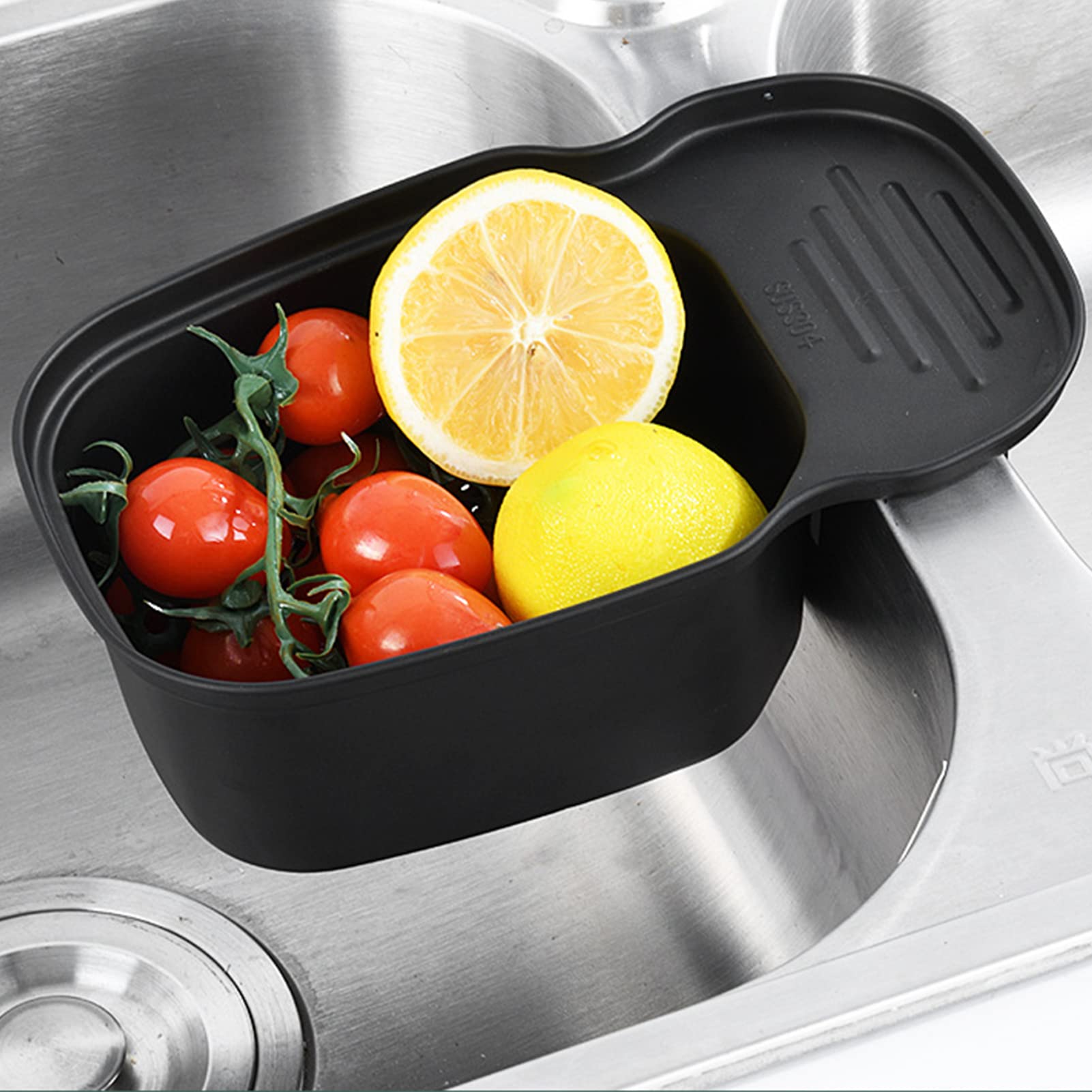 Stainless Steel Sink Drain Strainer Basket - Multi-Functional Kitchen Food Catcher for Filtering Waste, Washing Vegetables & Fruits | Perfect for Kitchen Sink, Dishwashing & Food Prep