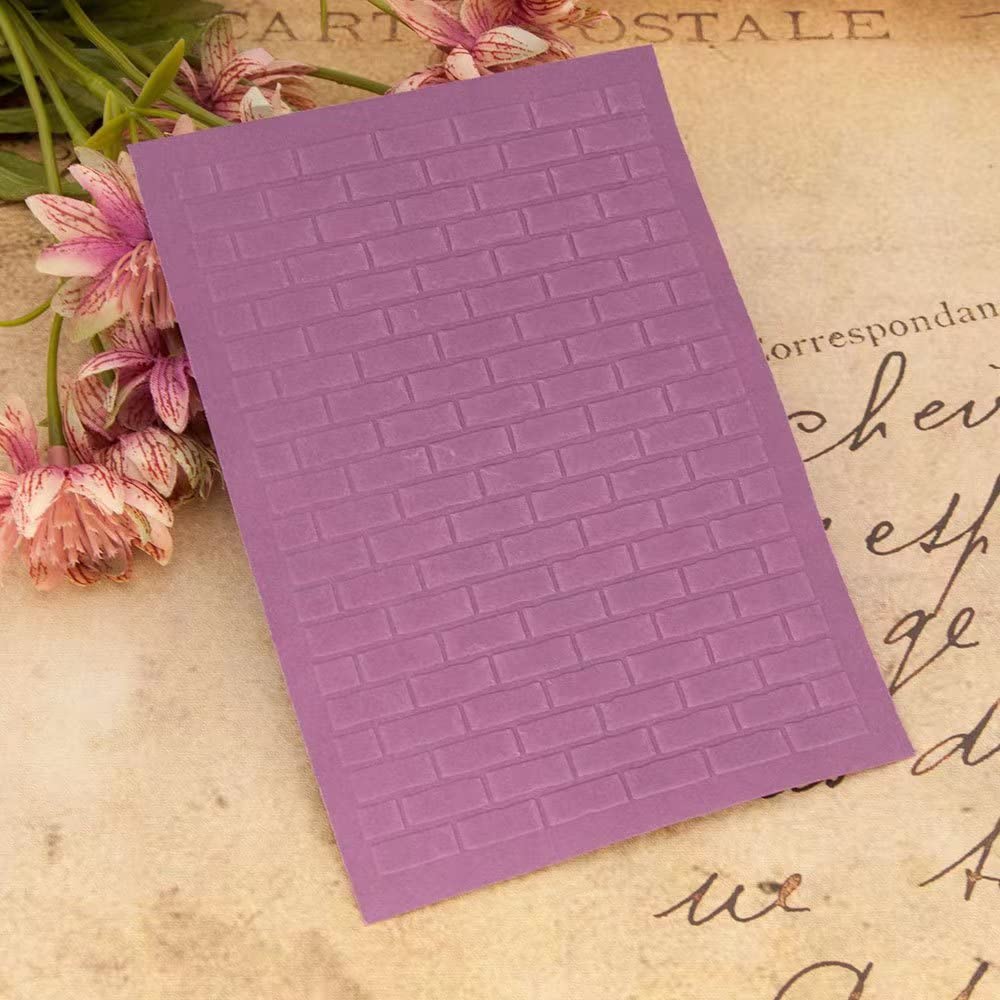 Brick Wall Plastic Embossing Folders for Card Making & Scrapbooking - DIY Paper Craft Album Stamps & Home Decor - Perfect for Wedding Invitations, Greeting Cards, and Memory Books