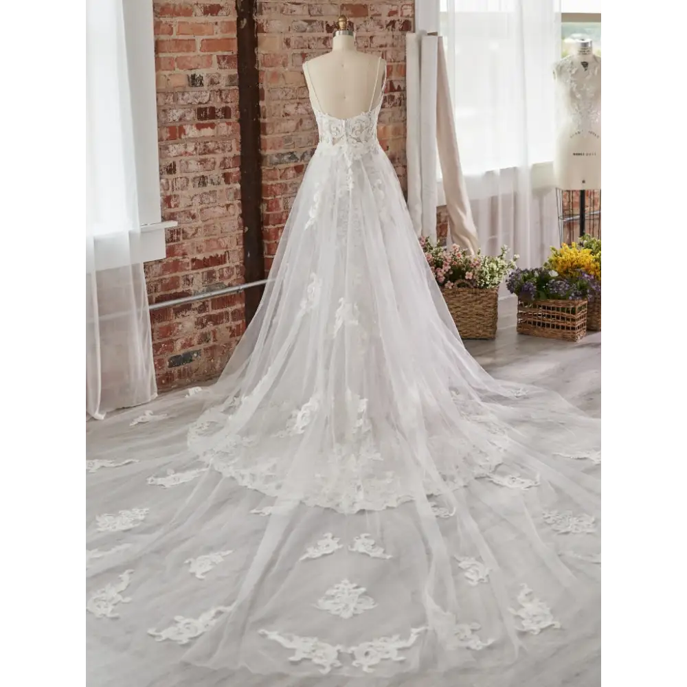 Maggie Sottero Tuscany Detachable Train Wedding Dress - Elegant Bridal Gown for Church Ceremony & Outdoor Garden Wedding