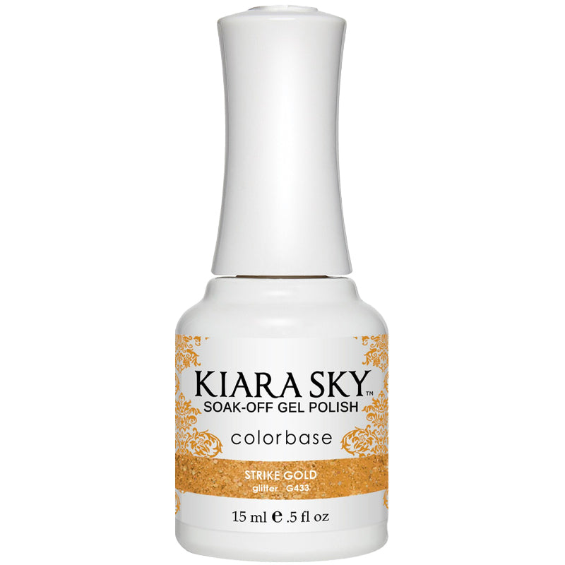 Gel Polish G433 Strike Gold - Long-Lasting Shiny Nail Polish for Manicures & Pedicures | Perfect for Home Nail Art, Salon Use & Special Occasions