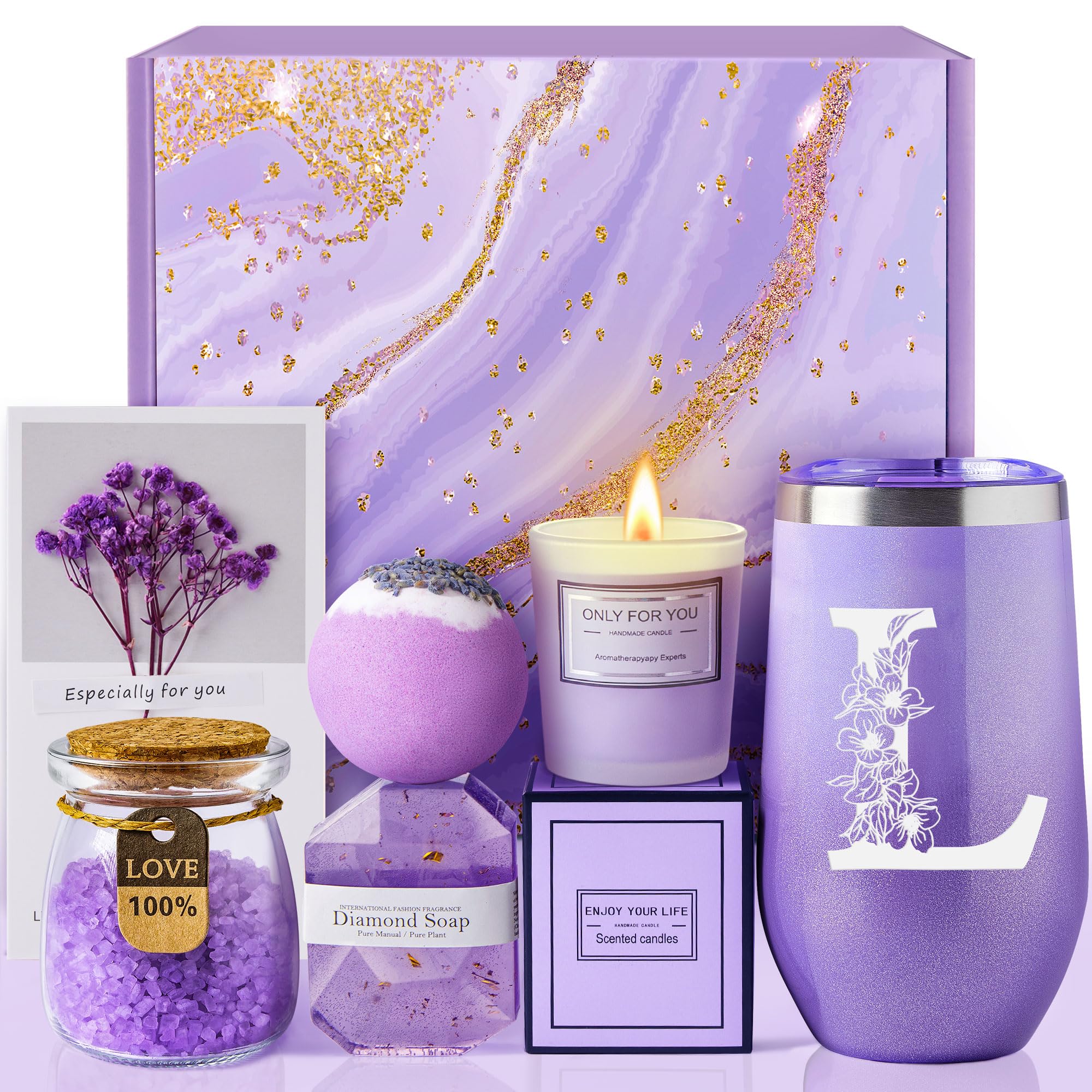 Relaxing Spa Gift Basket for Women - Birthday, Mother's Day, Valentine's, Christmas Present for Mom, Wife, Sister, Grandma | Luxury Self-Care Gift Set for Stress Relief & Pampering at Home