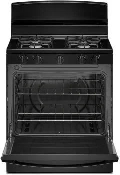 Amana AGR4203MNB 30 Inch Gas Range with Easy Clean Glass Door - Perfect for Home Kitchen Cooking, Baking & Roasting