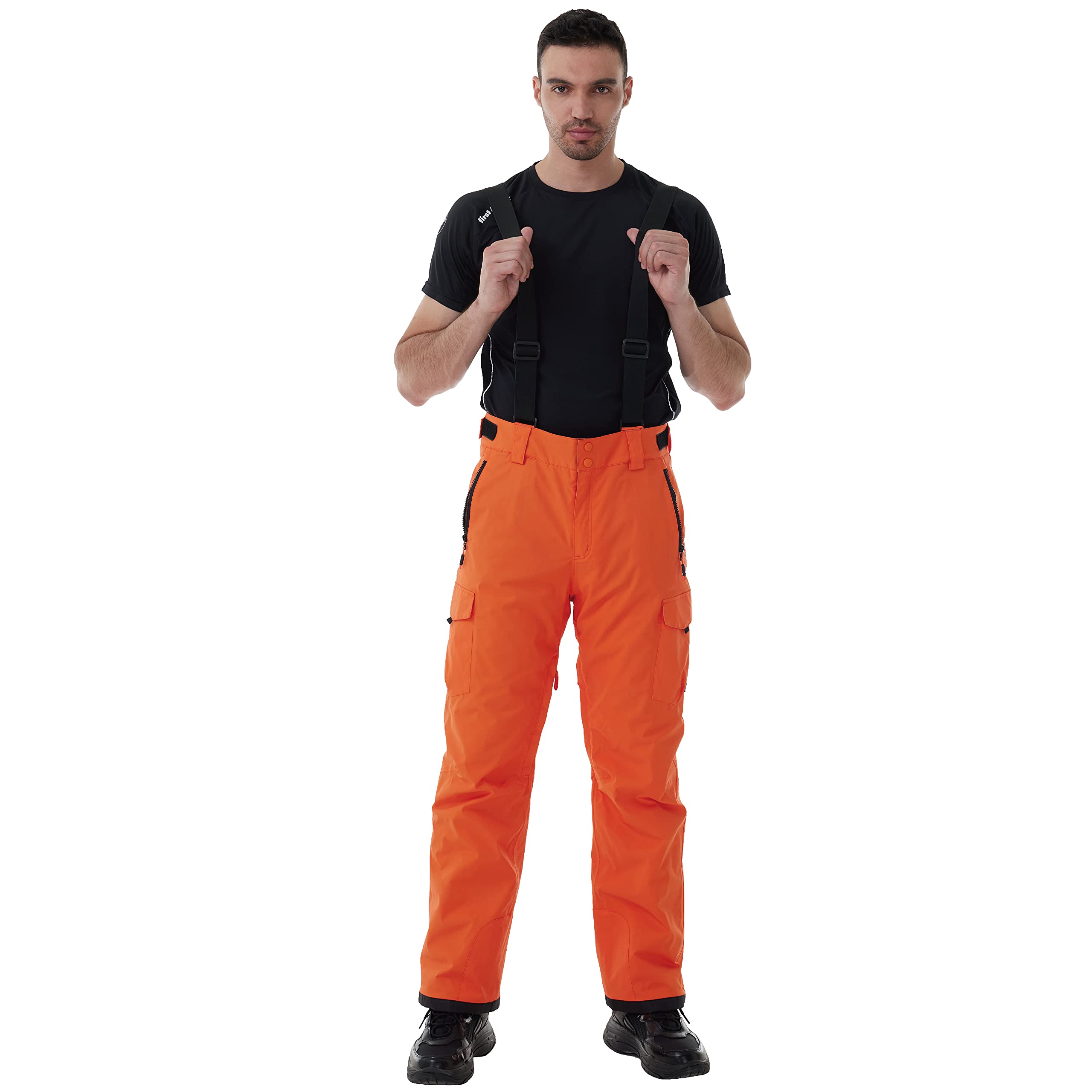 Waterproof Insulated Snowboard Pants for Men - Winter Ski Bibs with Thermal Lining for Snowboarding & Skiing | Cold Weather Outdoor Sports Gear