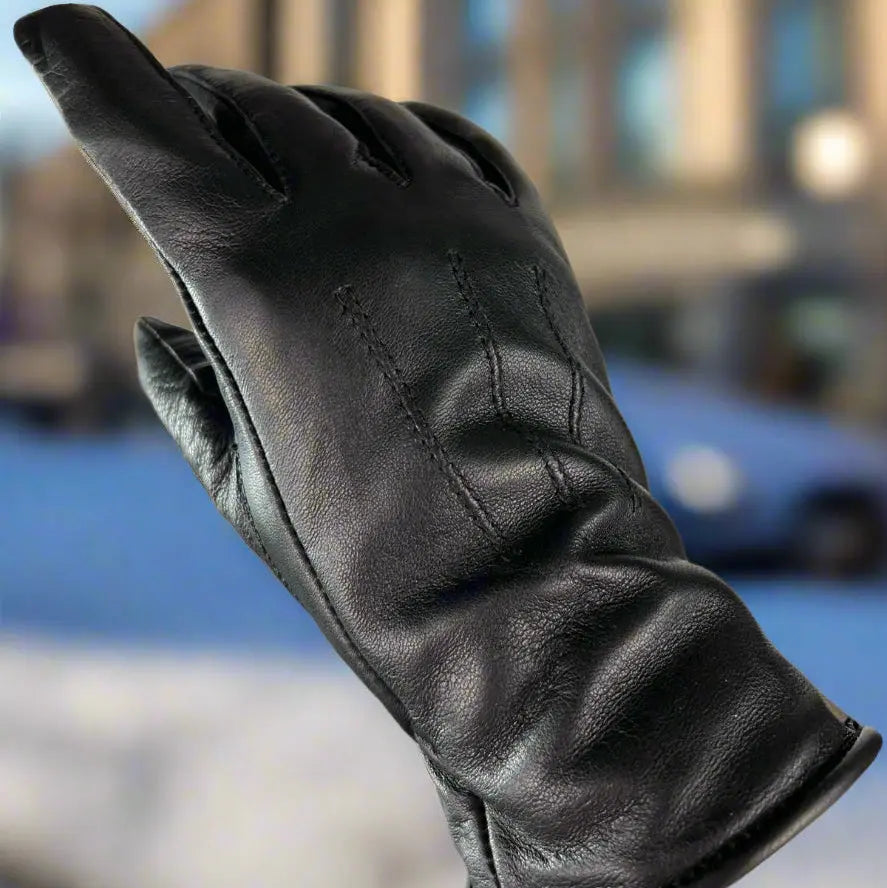 Women's Winter Leather Gloves with Soft Fur Lining - Warm Touchscreen Gloves for Cold Weather, Driving & Outdoor Activities