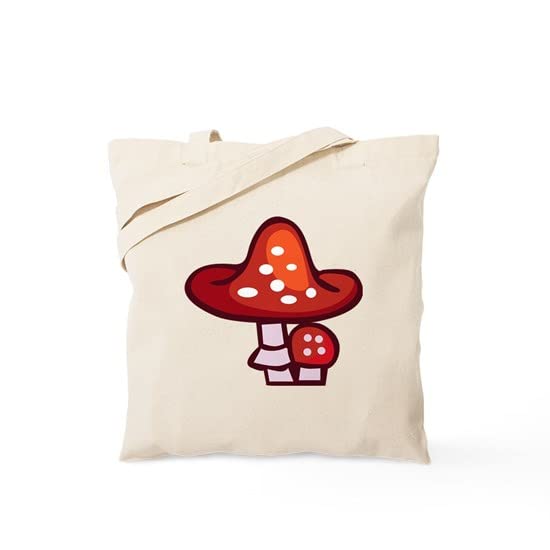 Cute Mushroom Canvas Tote Bag - Eco-Friendly Reusable Shopping Bag for Groceries, Beach & Daily Use | Natural Cotton Carryall by CafePress