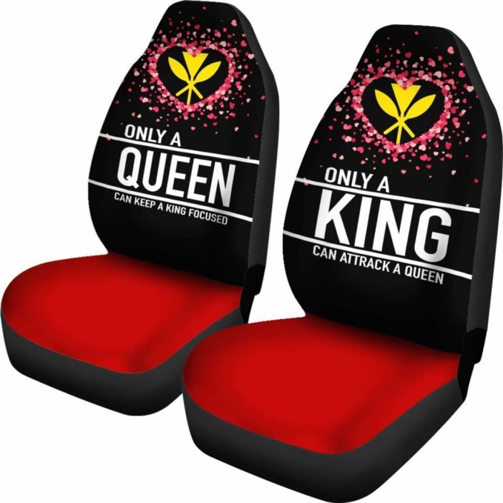 **Hawaiian Kanaka Maoli Car Seat Covers for Couples - Valentine's Day Gift, Universal Fit for Cars, SUVs & Trucks - Perfect for Road Trips & Date Nights**