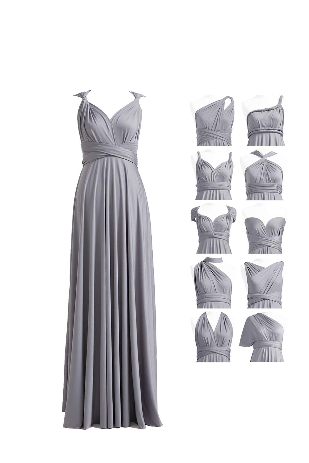 72 Styles Convertible Infinity Dress with Bandeau - Multi-Way Twist Wrap Bridesmaid Dress for Women, Plus Size & Long Length - Perfect for Weddings, Parties, and Special Occasions