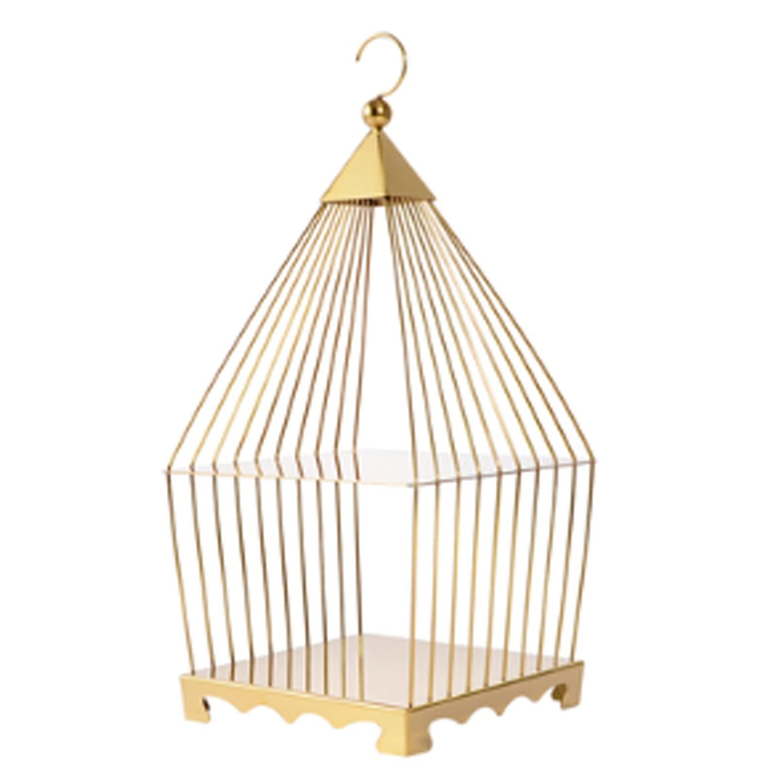 MIAOMSI 3-Tier Bird Cage Dessert Stand - European Style Cake Display Stand, Decorative Serving Tray for Pastries, Cupcakes, Fruits - Perfect for Tea Parties, Weddings, and Home Decor
