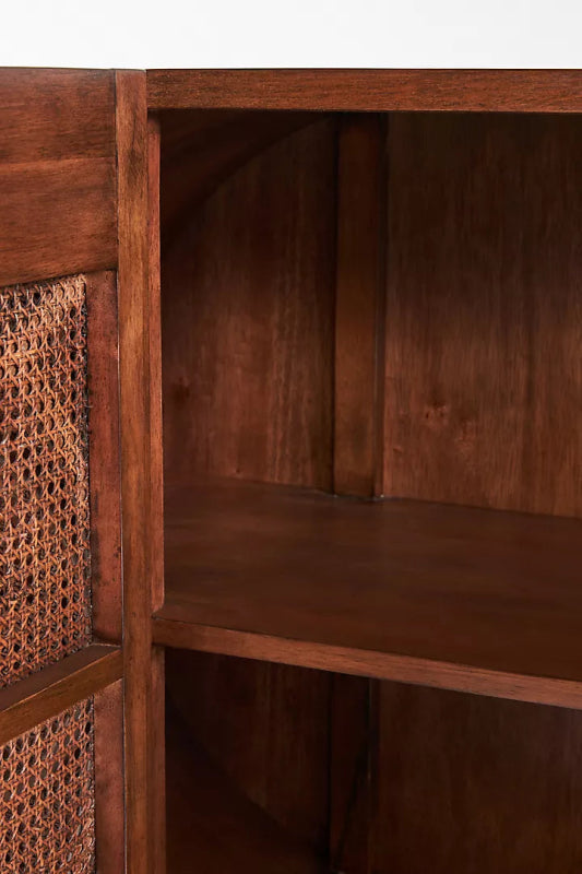 Handmade Brown Ofira Sideboard Buffet Table with Two Doors - Stylish Storage for Dining Room, Living Room & Entryway