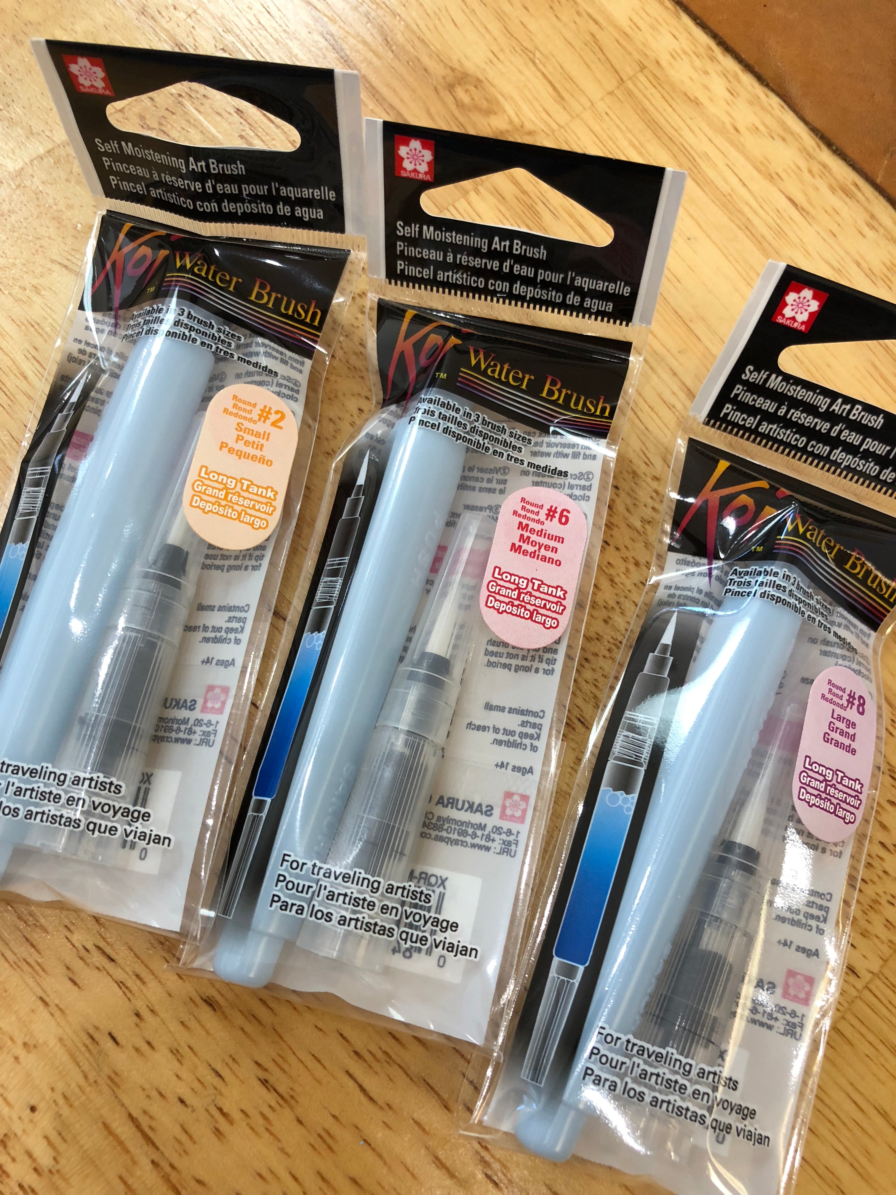 Koi Waterbrushes Set - 3 Different Sizes for Watercolor Painting, Sketching & Calligraphy | Perfect for Artists, Beginners & Travel Watercolor Kits