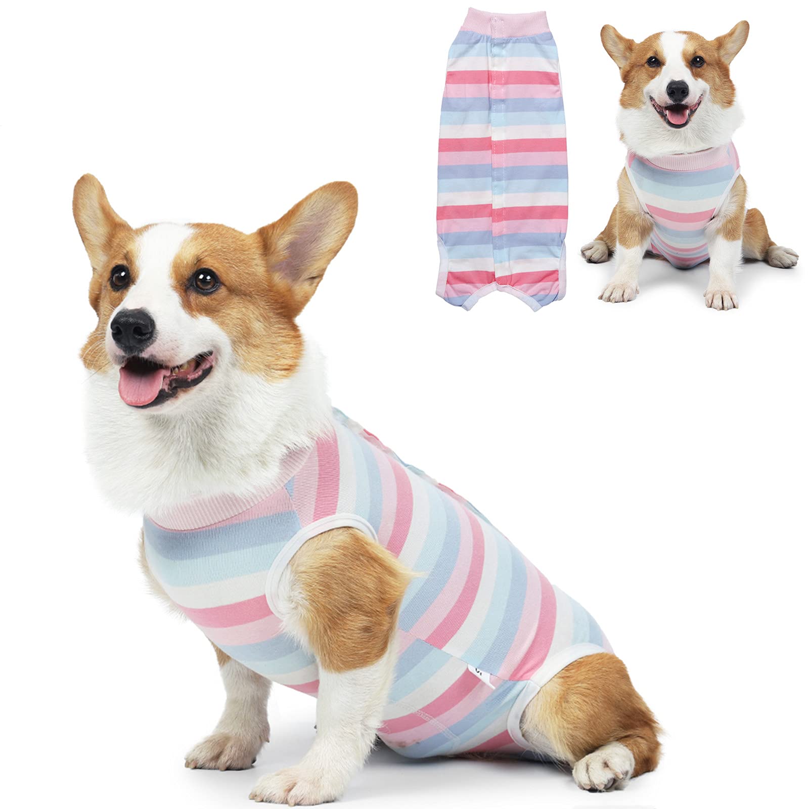 Dog Surgery Recovery Suit - Soft & Comfortable Onesie for Small & Medium Dogs | E-Collar Alternative | Post-Surgery Protection | Prevents Licking Wounds | Perfect for Spay/Neuter Recovery & Abdominal Healing