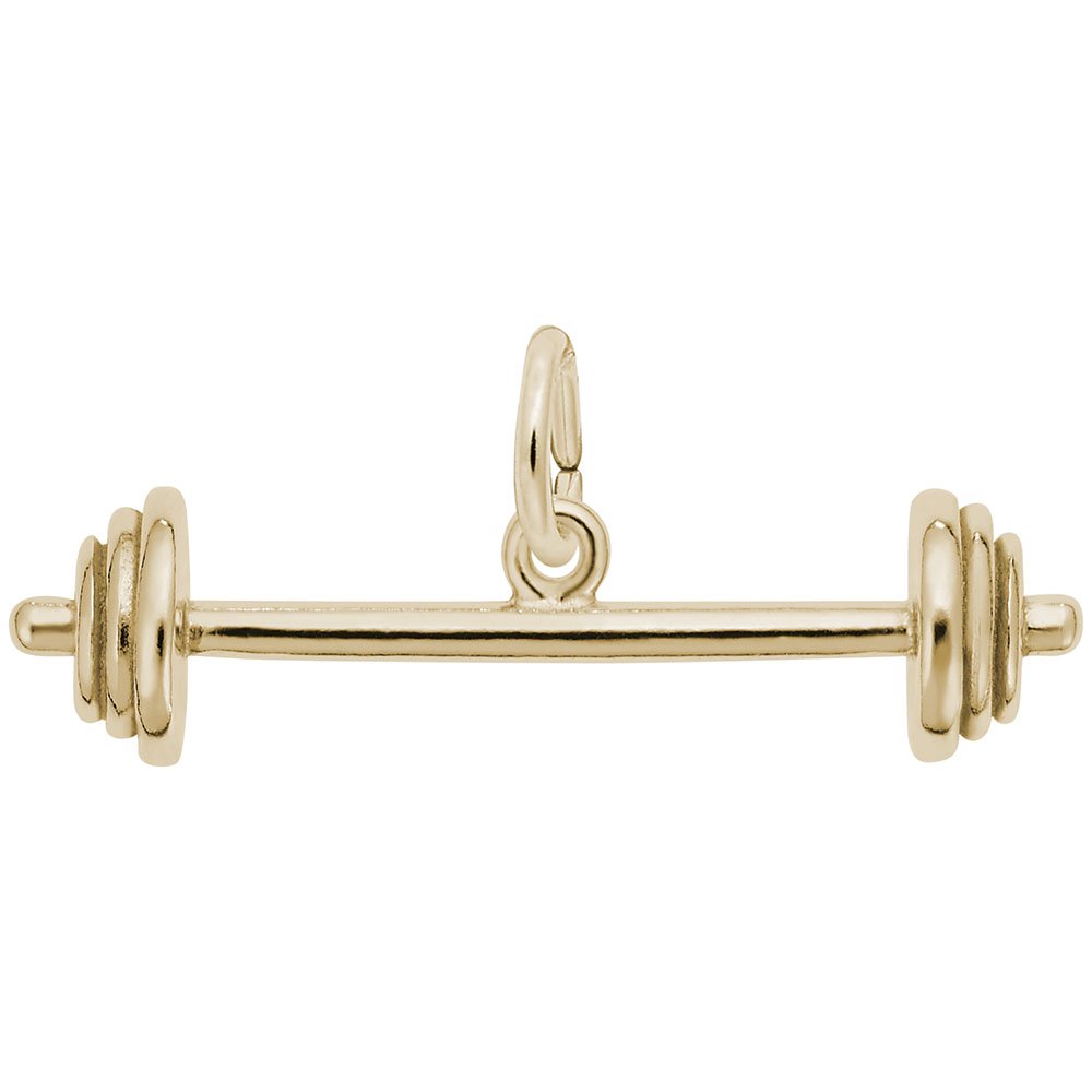 Barbell Charm Pendant - Sterling Silver Gym Jewelry for Bracelets & Necklaces - Perfect for Workout Lovers & Fitness Enthusiasts