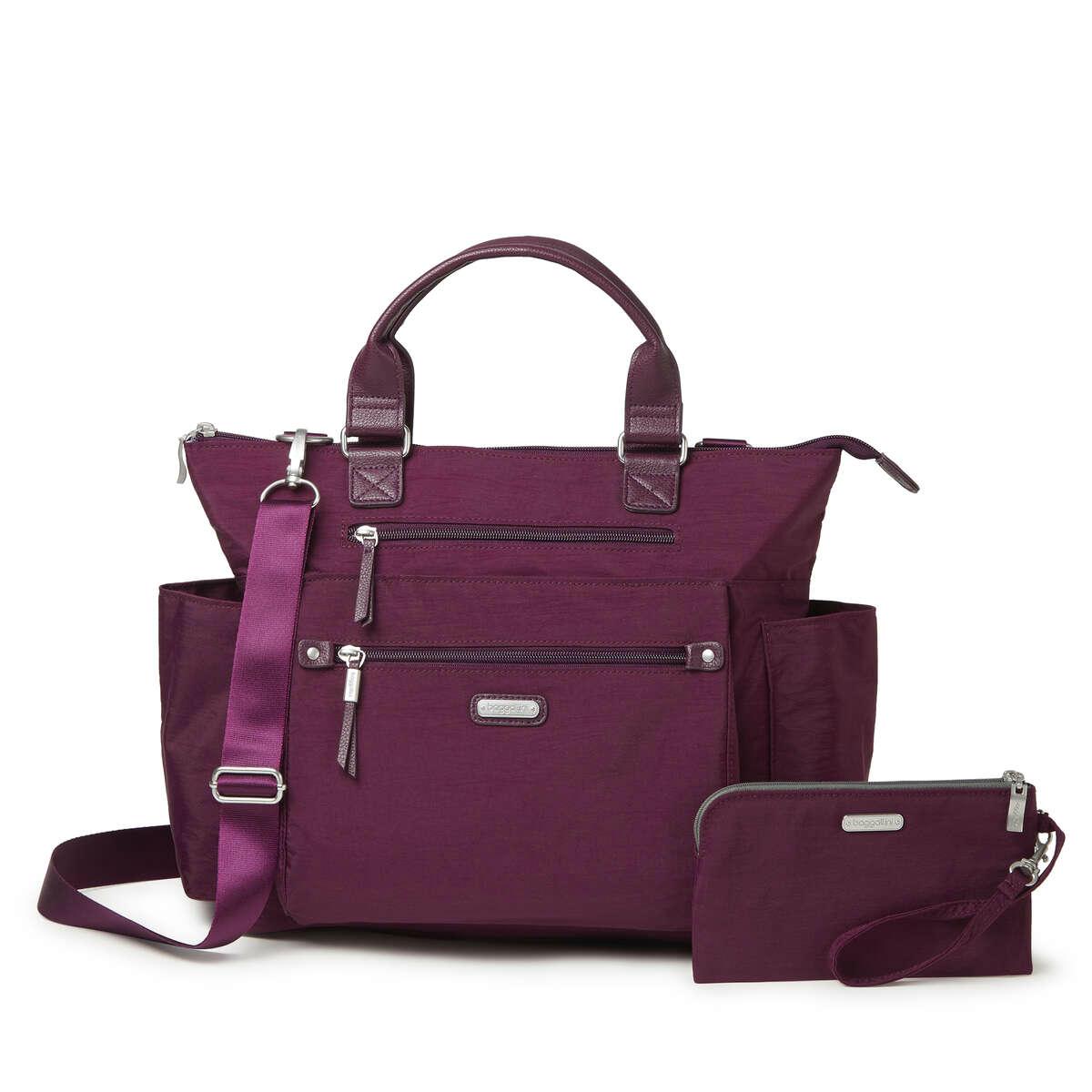 Baggallini New Classic Collection 3-in-1 Convertible Backpack with RFID Phone Wristlet - Stylish Travel Bag for Women, Perfect for Commuting, Shopping & Air Travel