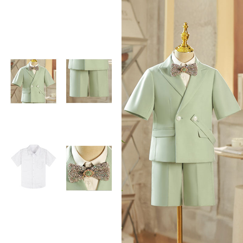 Boys Formal Suit Set with Waist Buttons | Elegant Gentleman Style for Weddings, Parties & Special Occasions