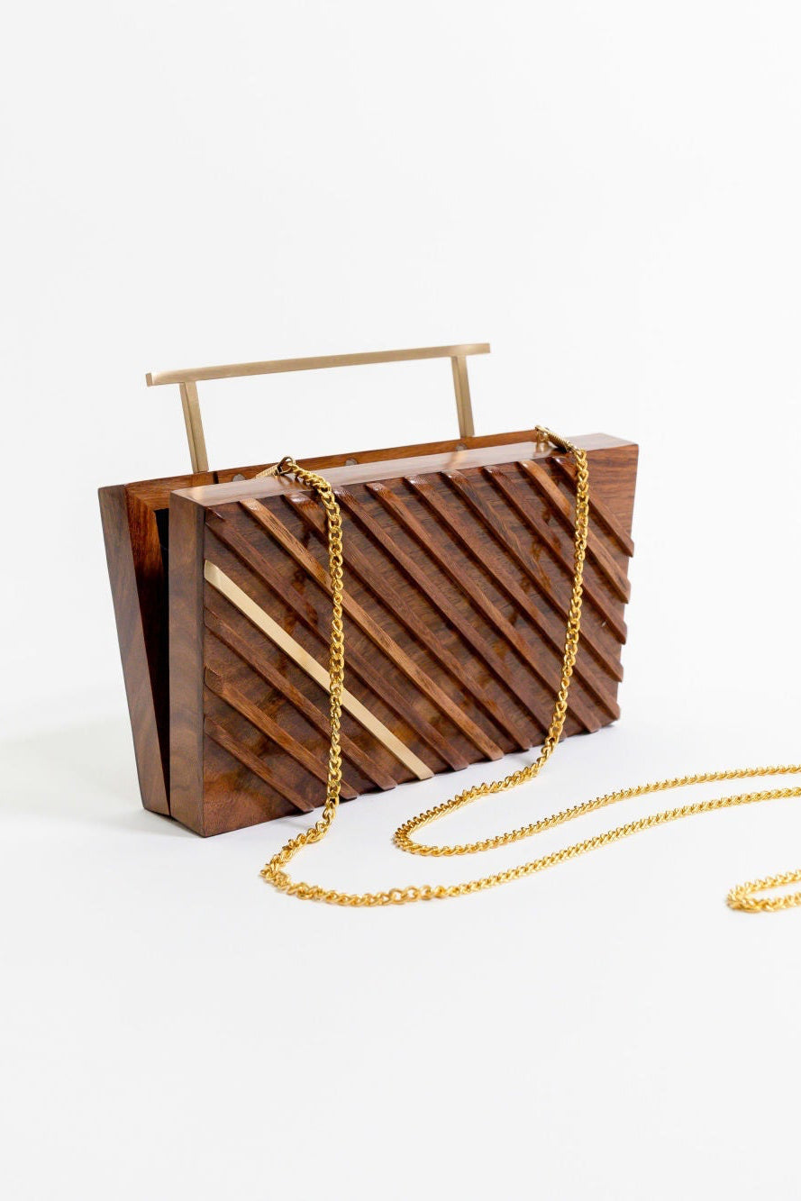 Gleaming Edge Clutch - Stylish Women's Evening Bag for Parties, Weddings & Special Occasions