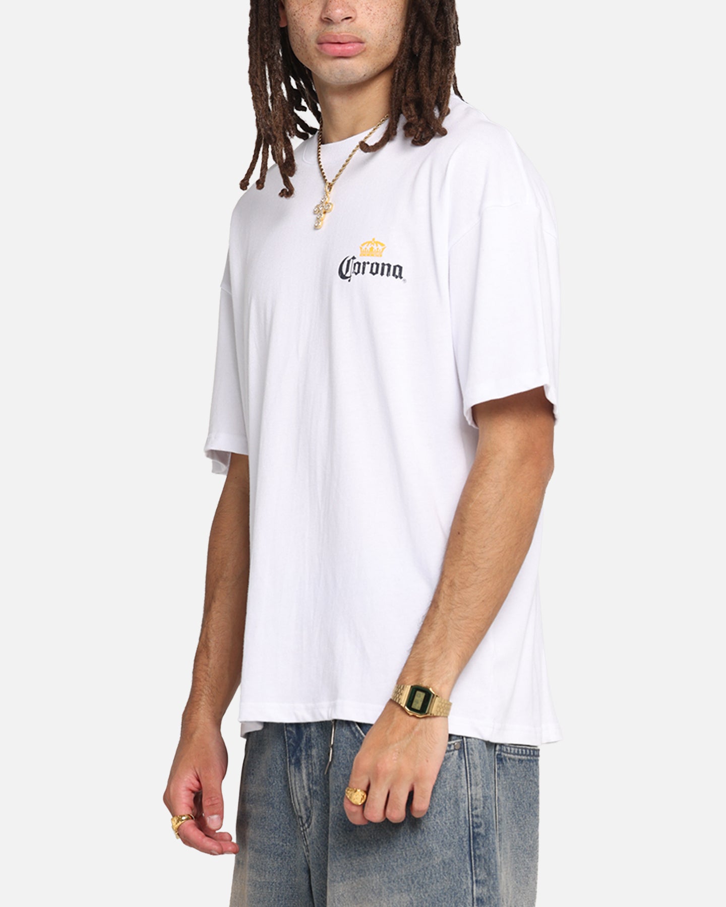 73 Studio Corona T-Shirt - Premium White Cotton Tee for Men & Women | Casual Wear, Street Style, Everyday Comfort