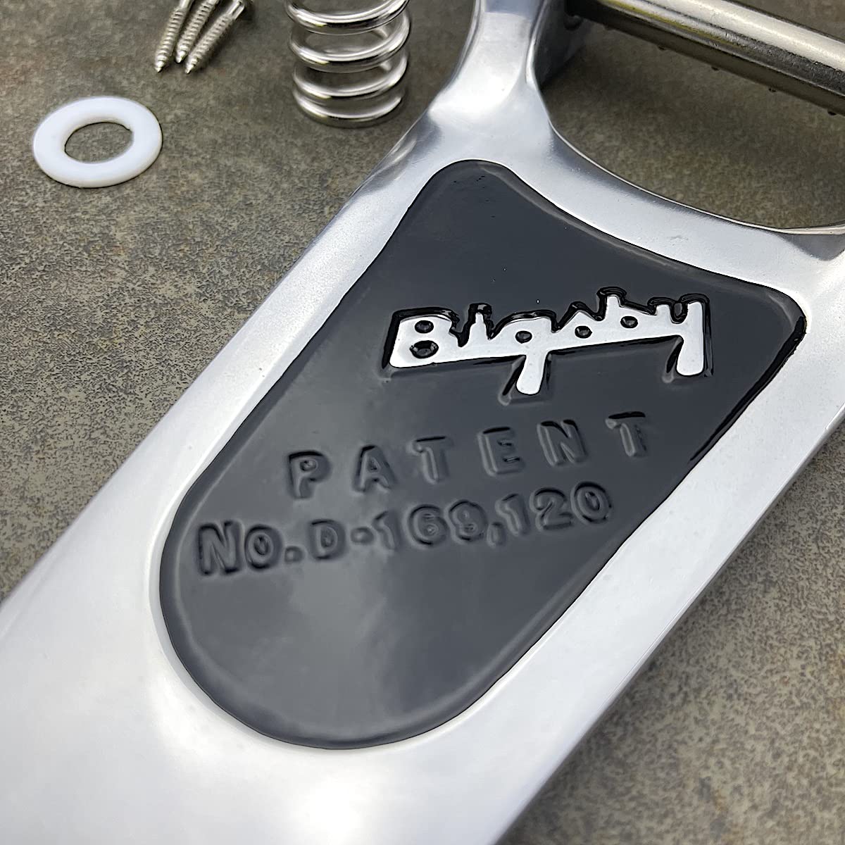 Bigsby B6 Vibrato Tailpiece for Electric Guitar - Chrome Finish, Smooth Pitch Control - Perfect for Rock, Blues, and Jazz Performances